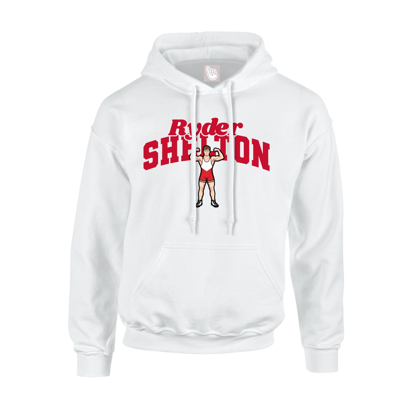 Hoodie — Signature Arch in White