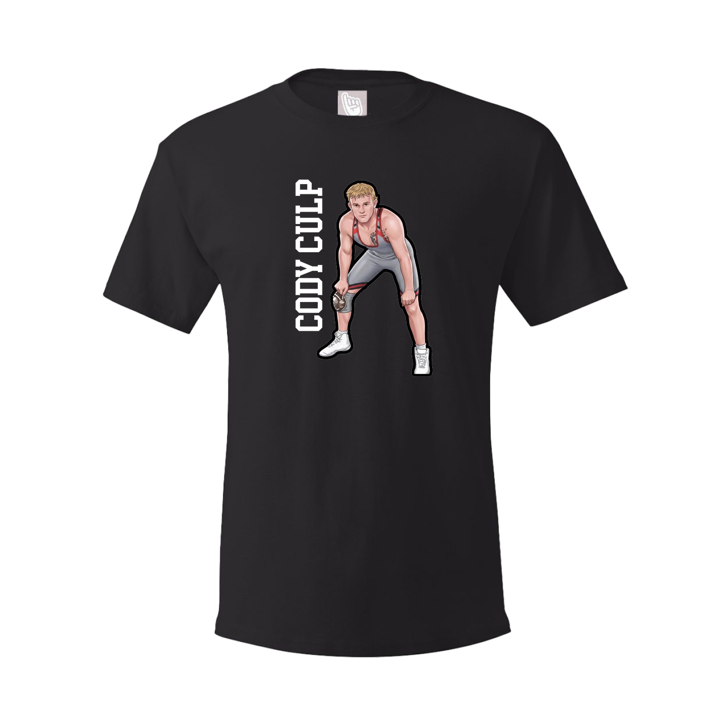 Youth Tee — Name Vertical in Black