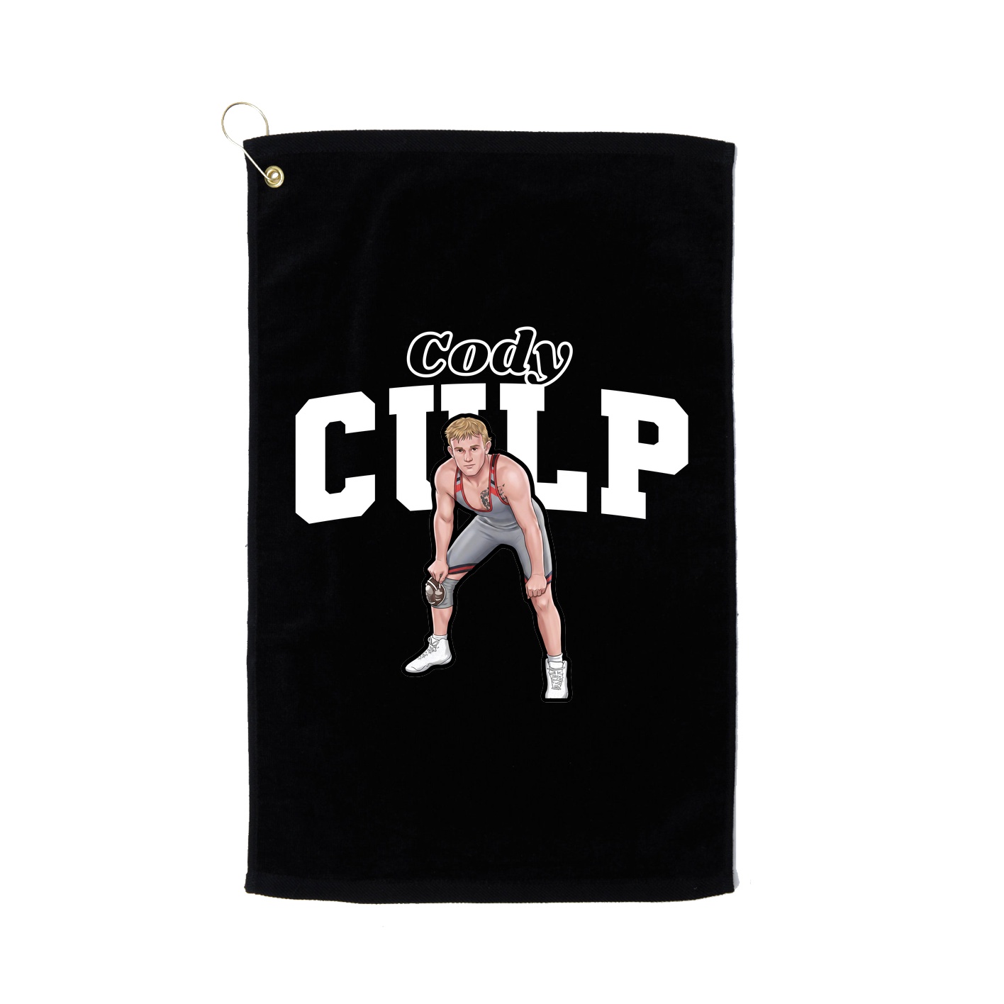 Golf Towel — Name Arch in Black