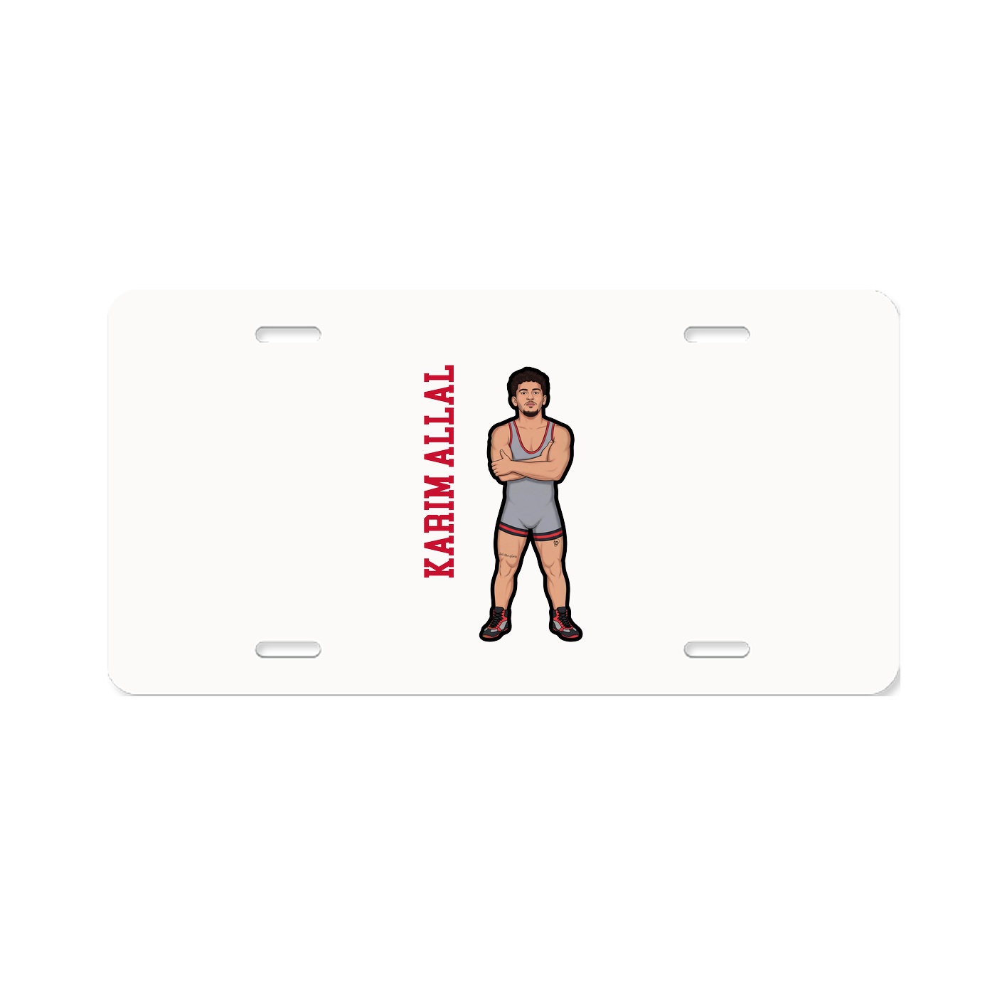 License Plate — Name Vertical in Classic
