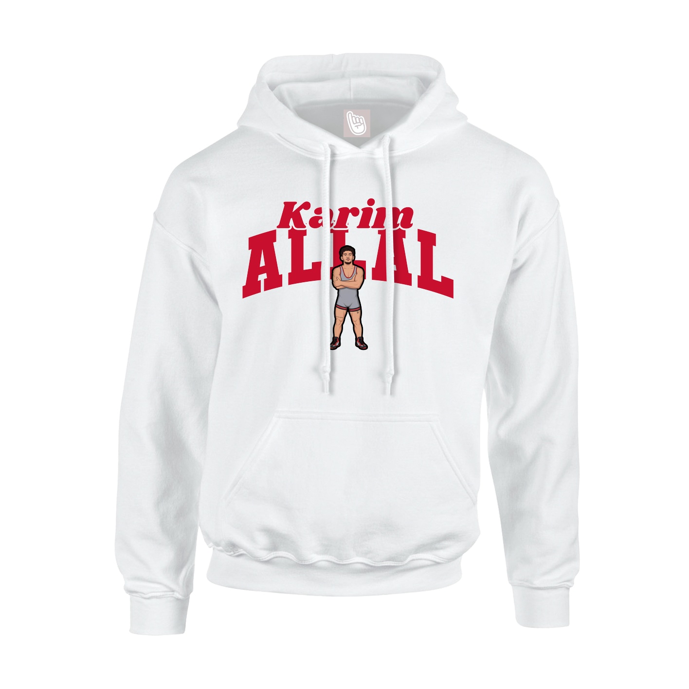 Youth Hoodie — Signature Arch in White