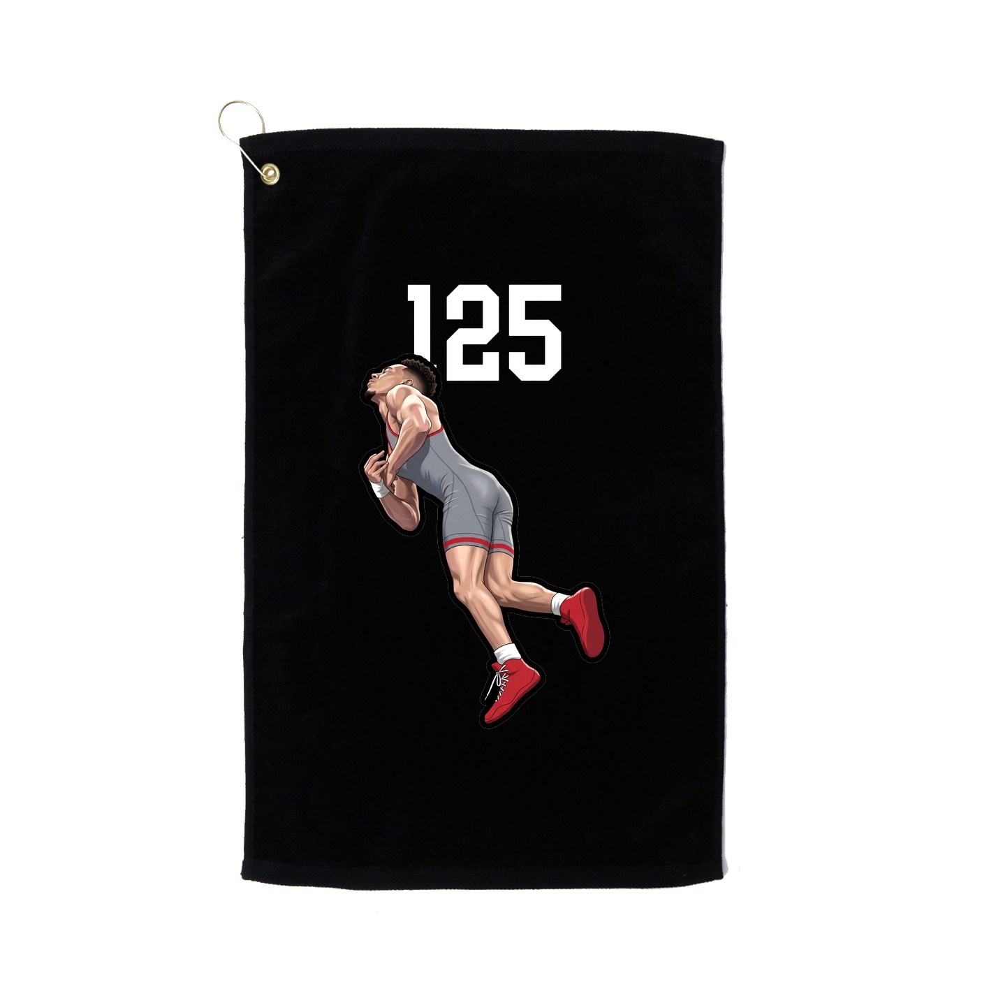 Golf Towel — Number Top in Black
