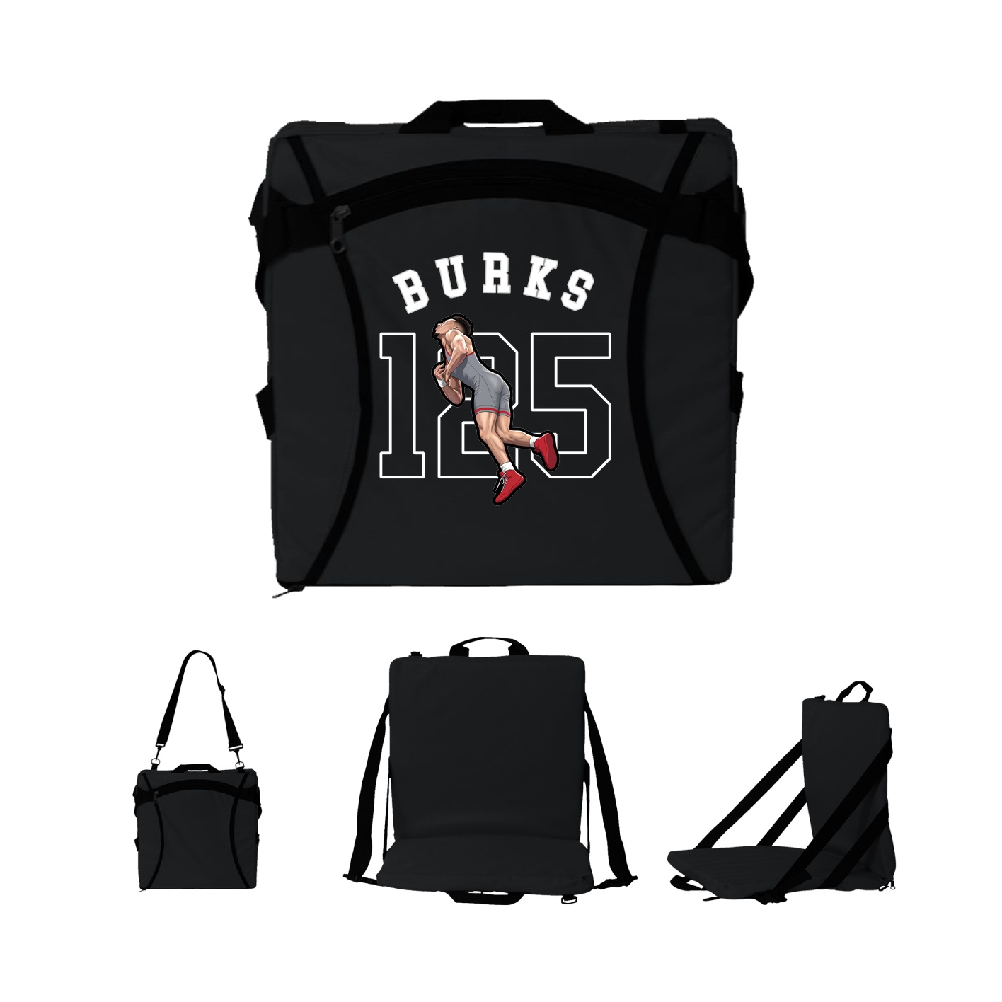 Folding Stadium Seat — Shirsey Arch in Black