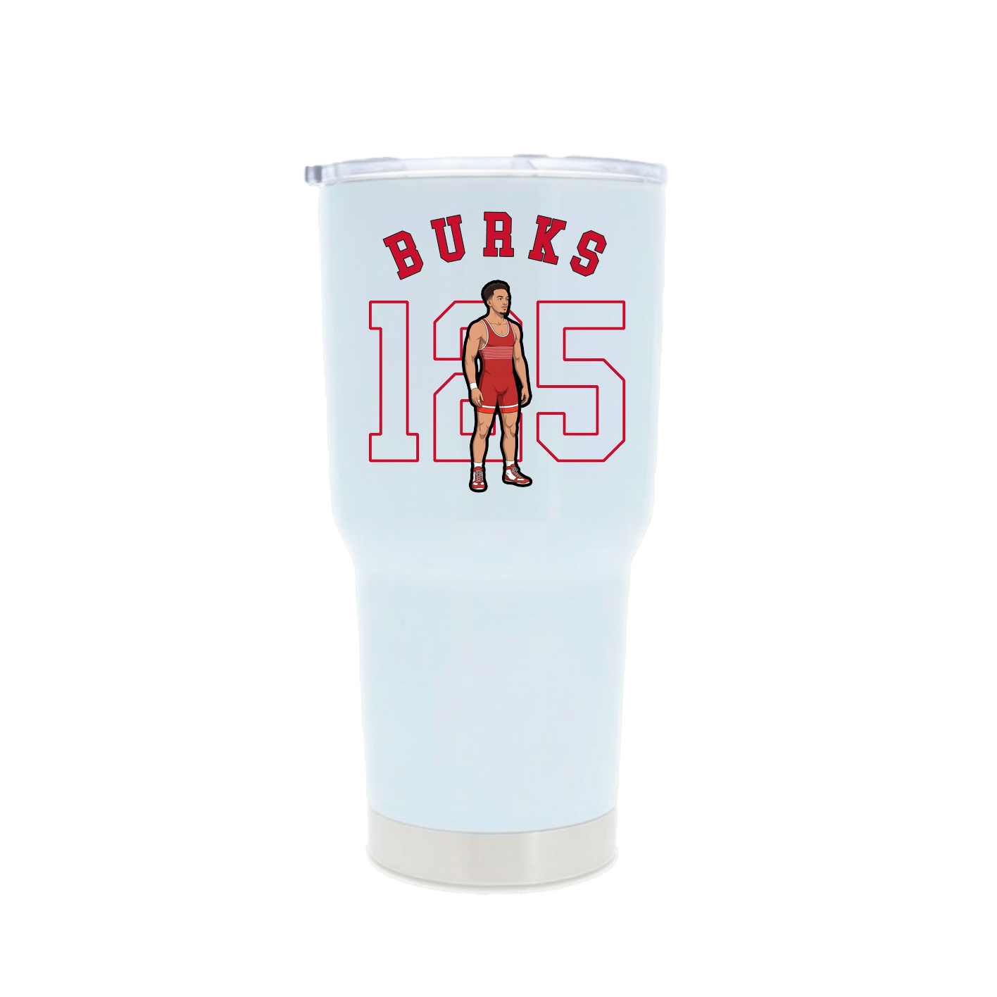 30oz Stainless Steel Tumbler — Shirsey Arch in White
