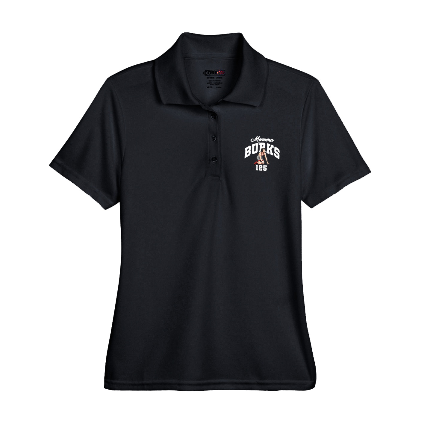 Womens Performance Polo — Mothers Day Arch in Black