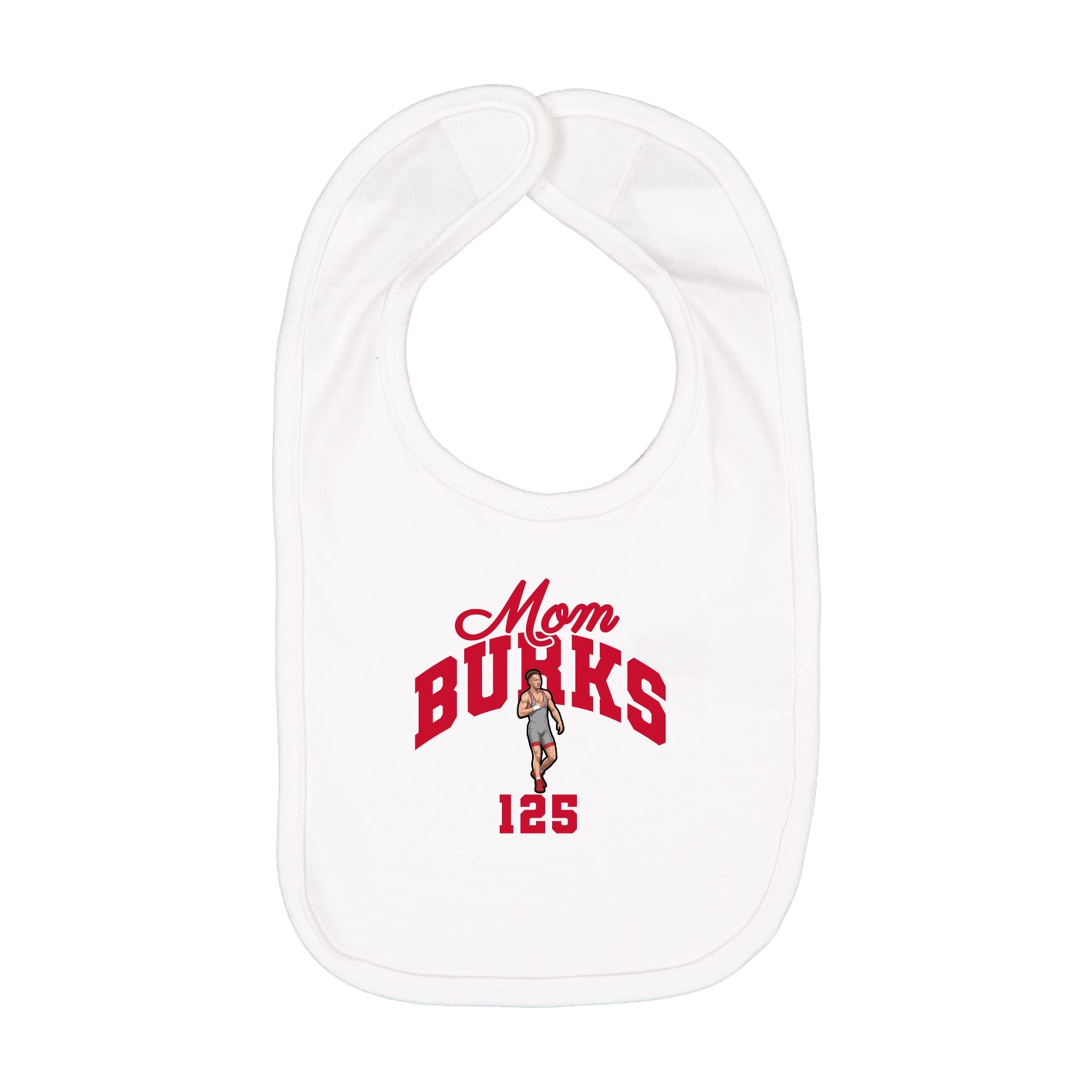 Infant Bib — Mothers Day Arch in White