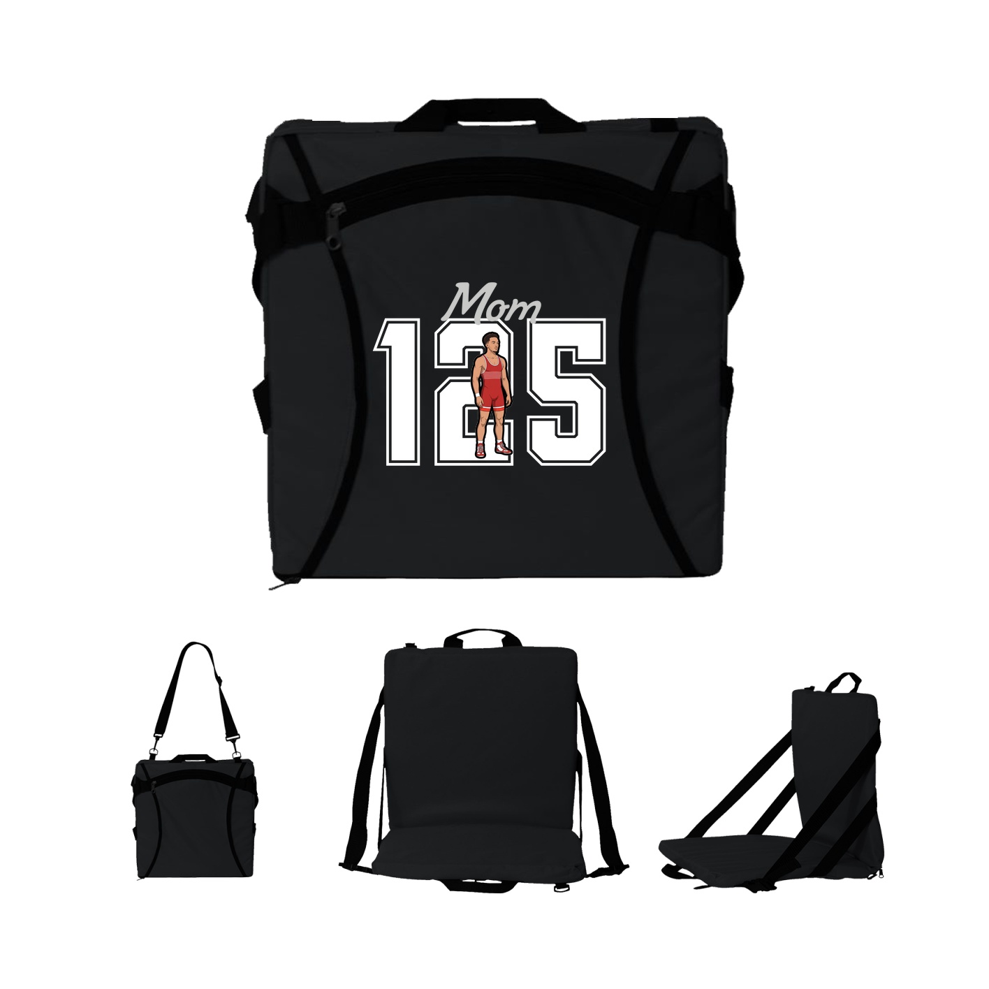Folding Stadium Seat — Mothers Day Shirsey in Black