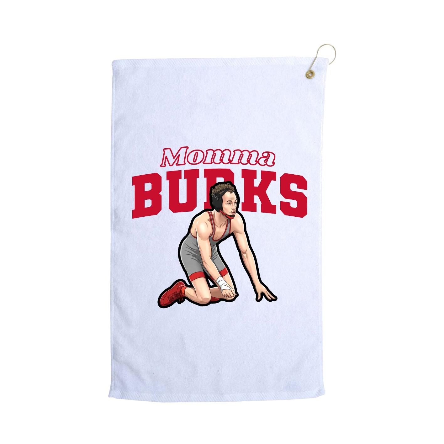 Golf Towel — Mothers Day Block in White