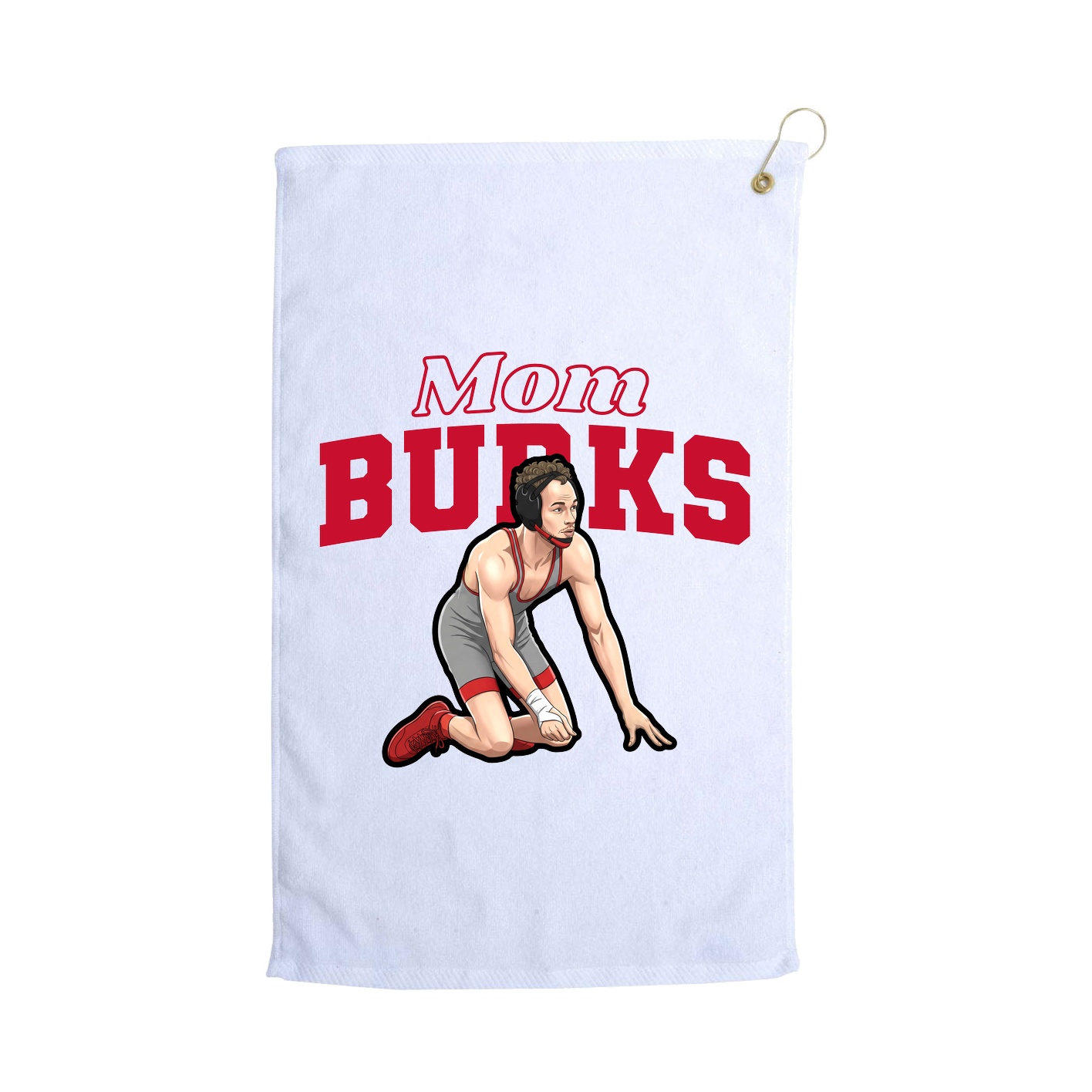 Golf Towel — Mothers Day Block in White