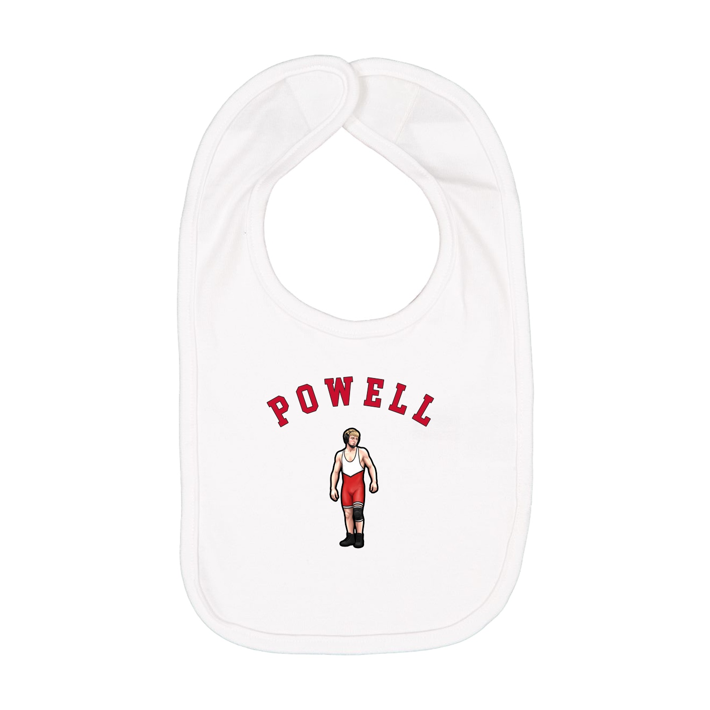 Infant Bib — Shirsey Arch in White