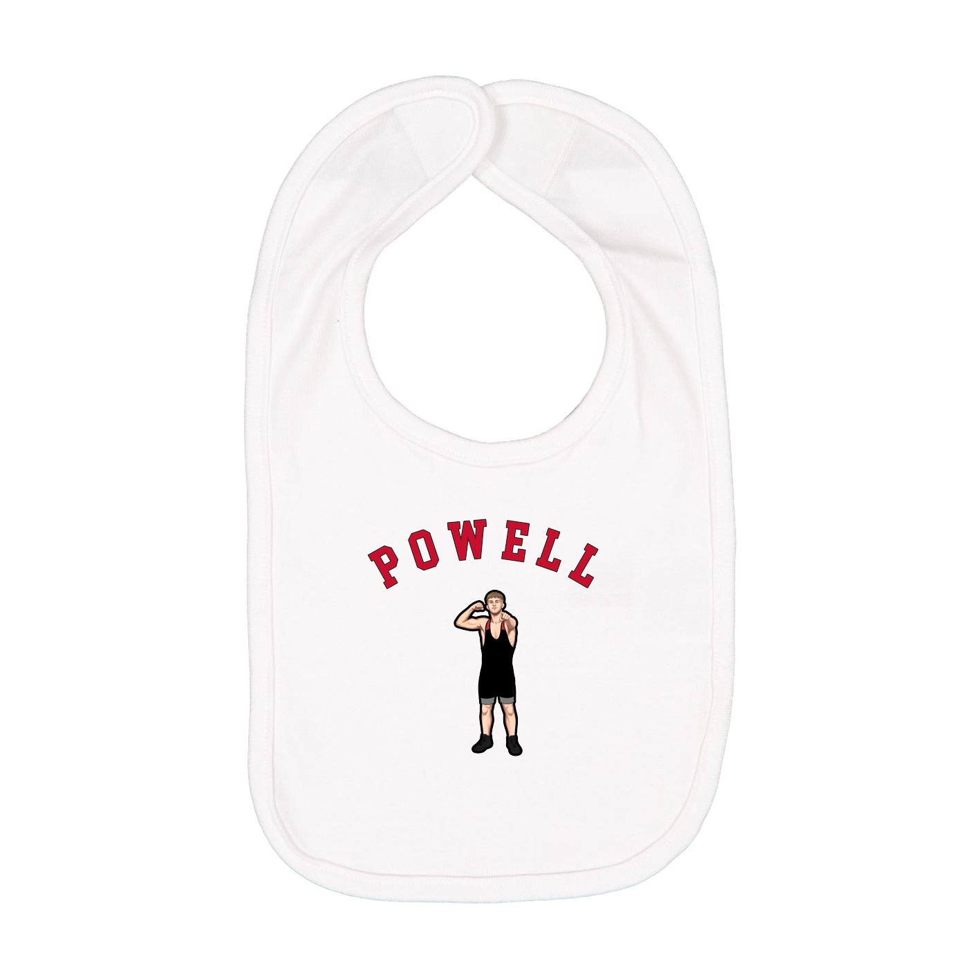 Infant Bib — Shirsey Arch in White