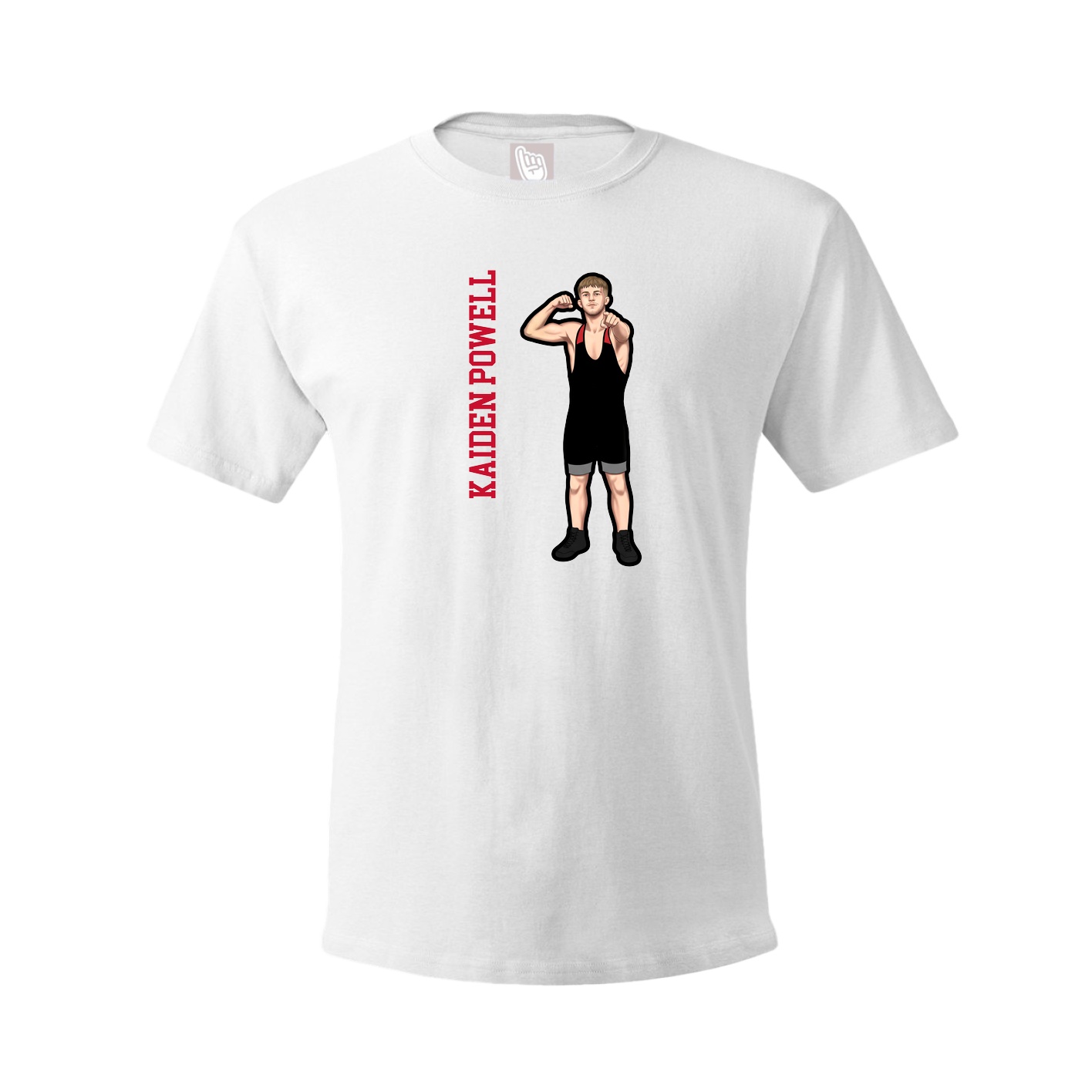 Tee — Name Vertical in White