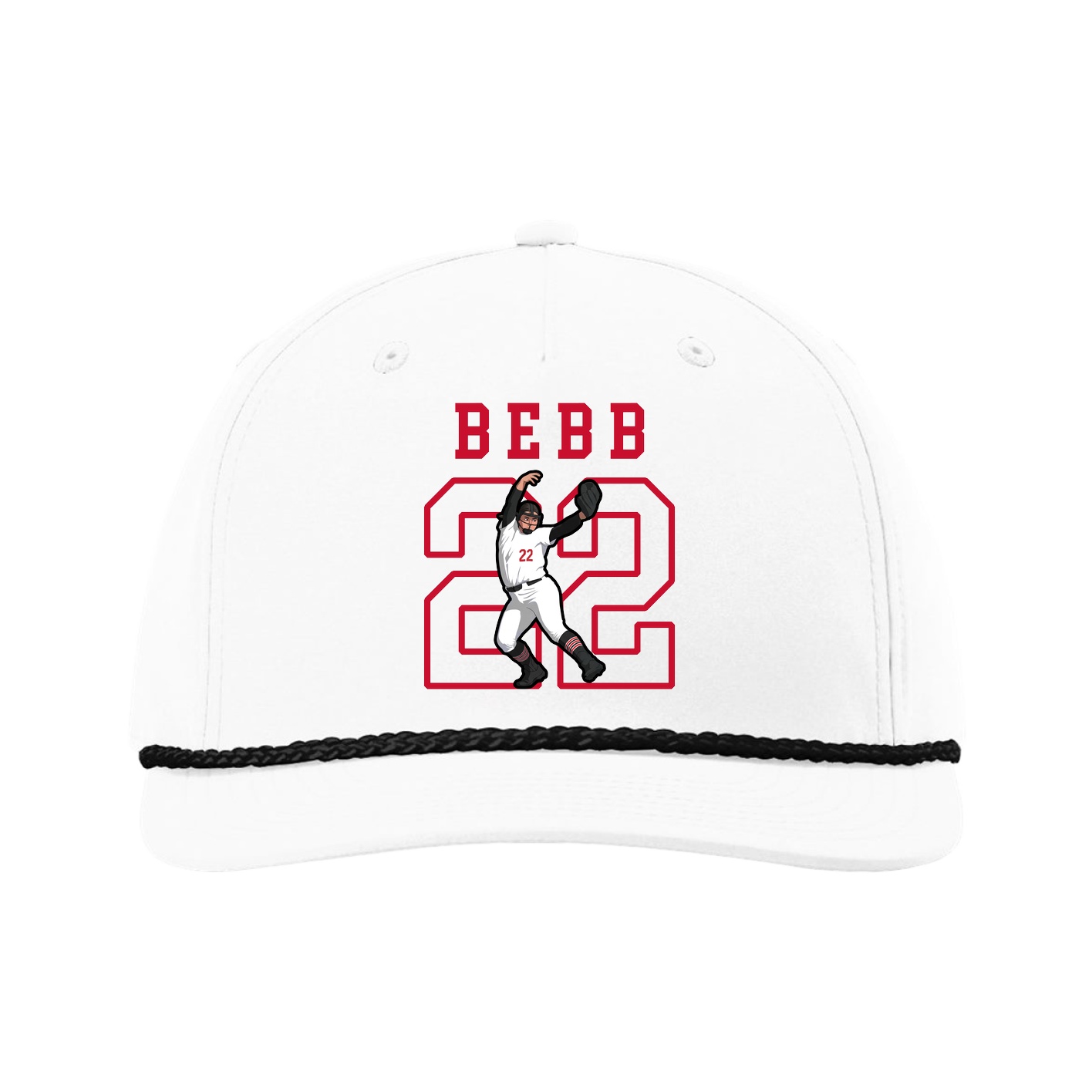 Five-Panel Classic Rope Cap — Shirsey in White