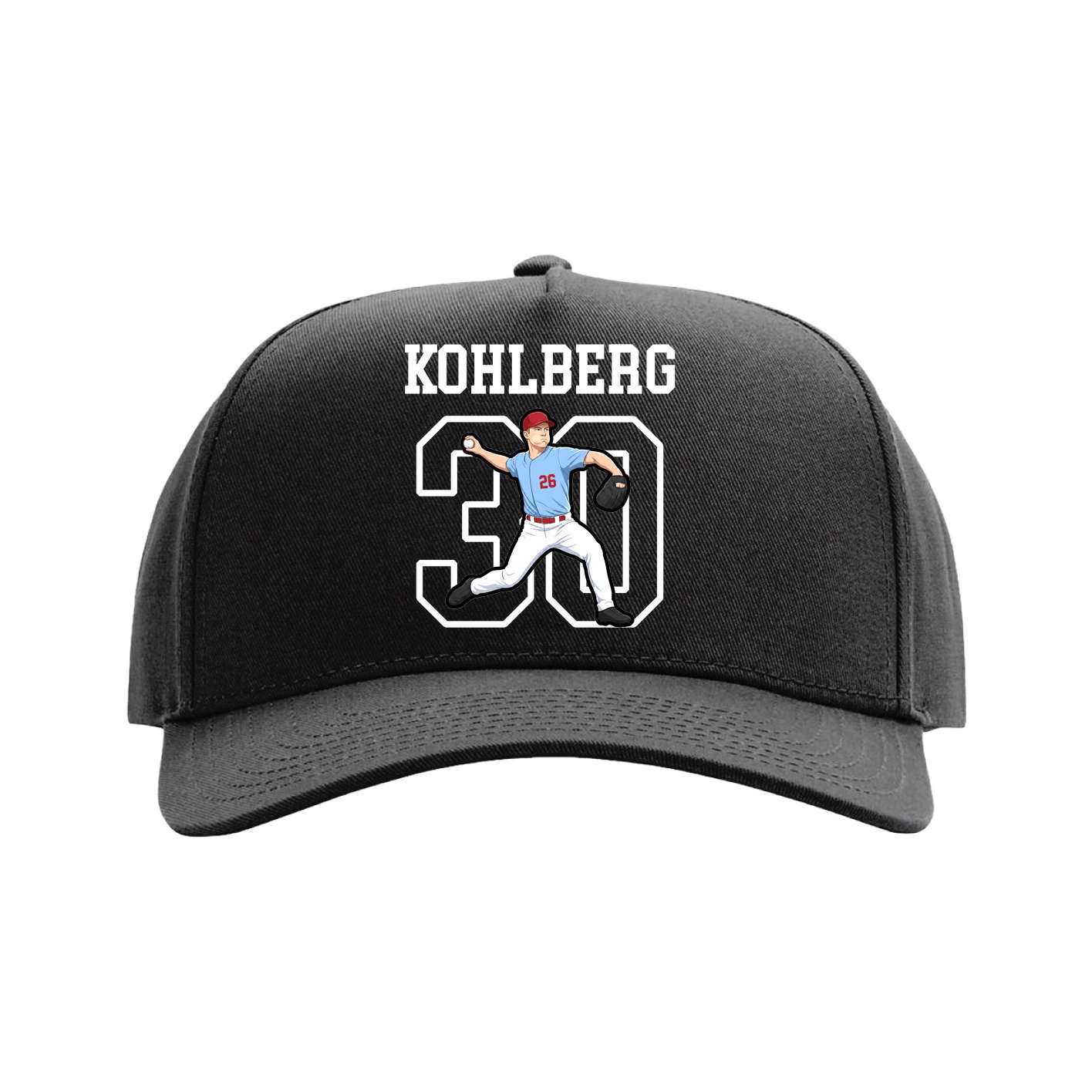 Full Fabric Five-Panel Champ Cap — Shirsey in Black