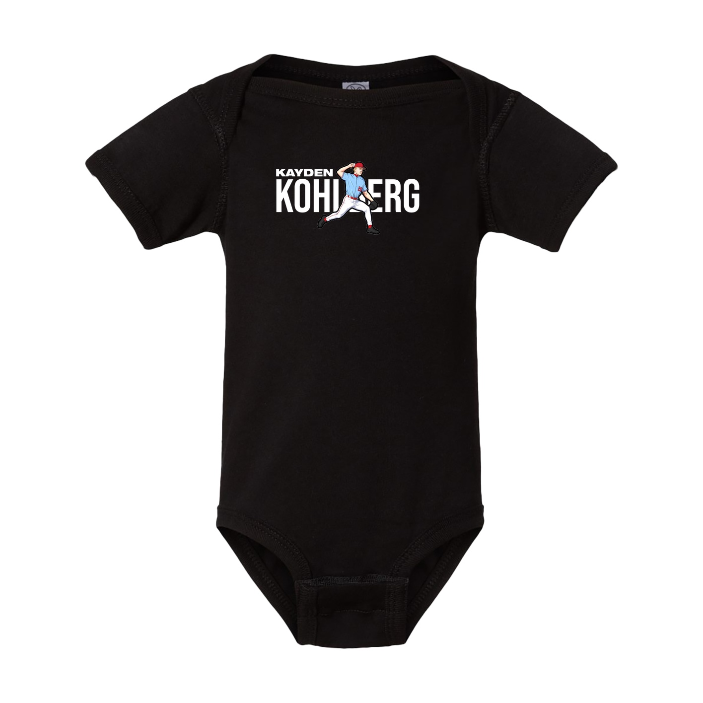 Baby Onesie — Player Name in Black