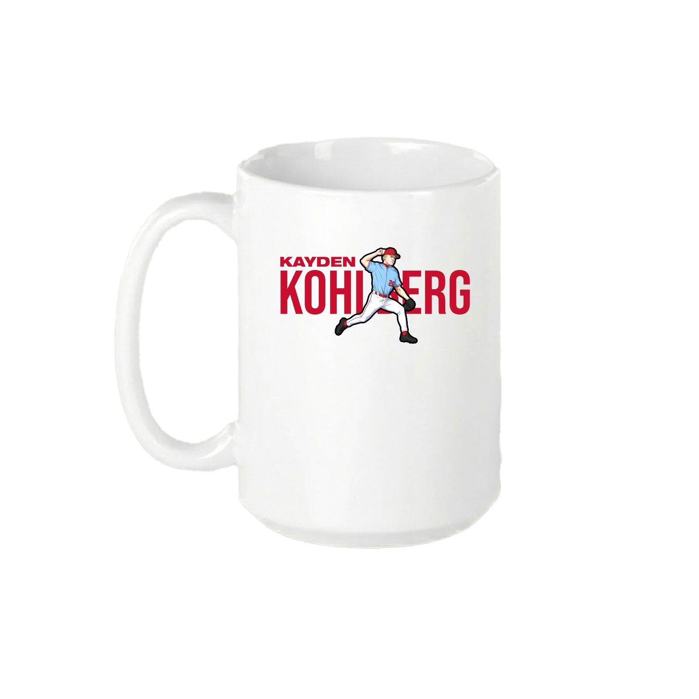 15oz Coffee Mug — Player Name in White