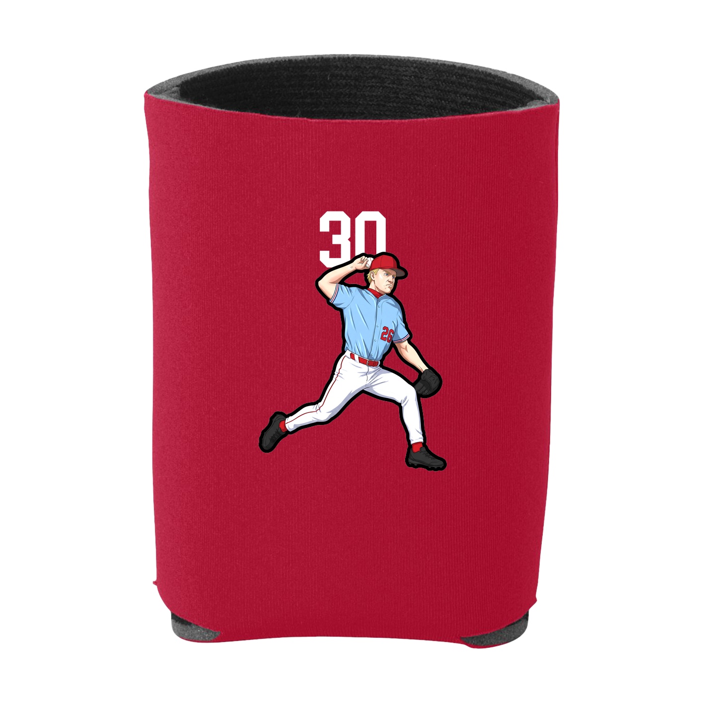 Can Holder — Number Top in Red