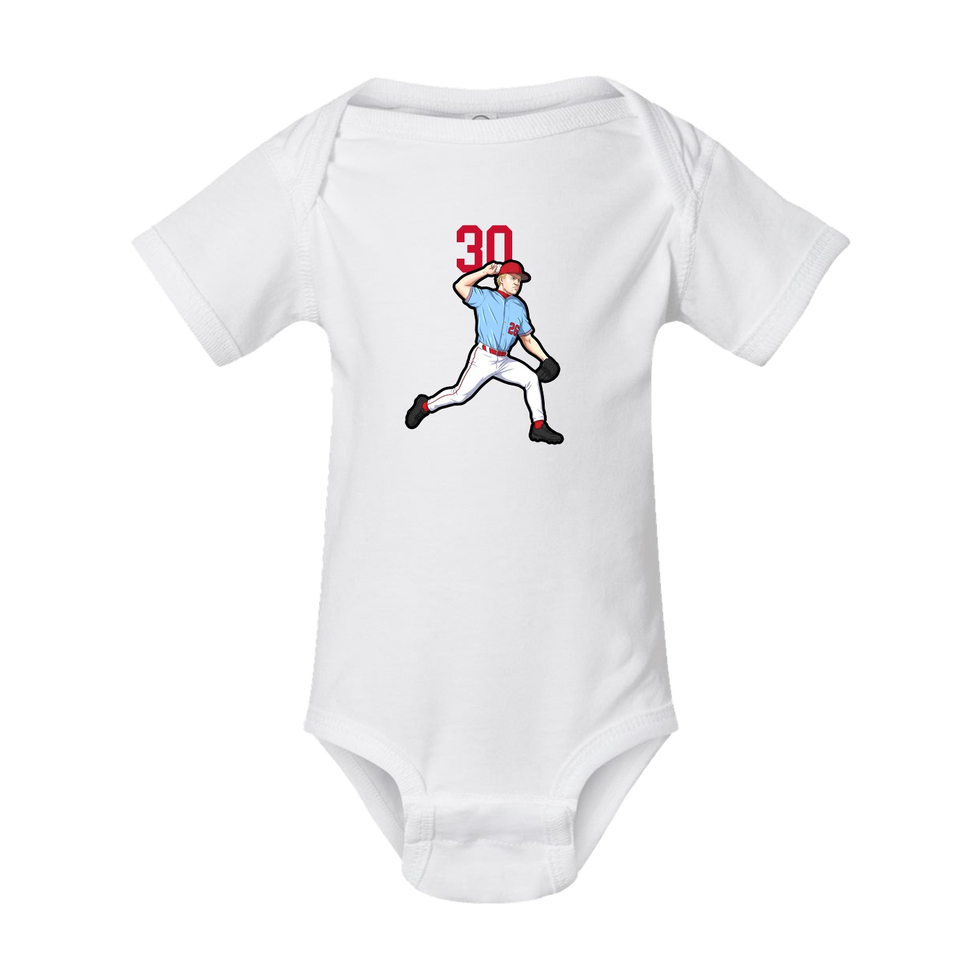 Baby Onesie — Number Top in White