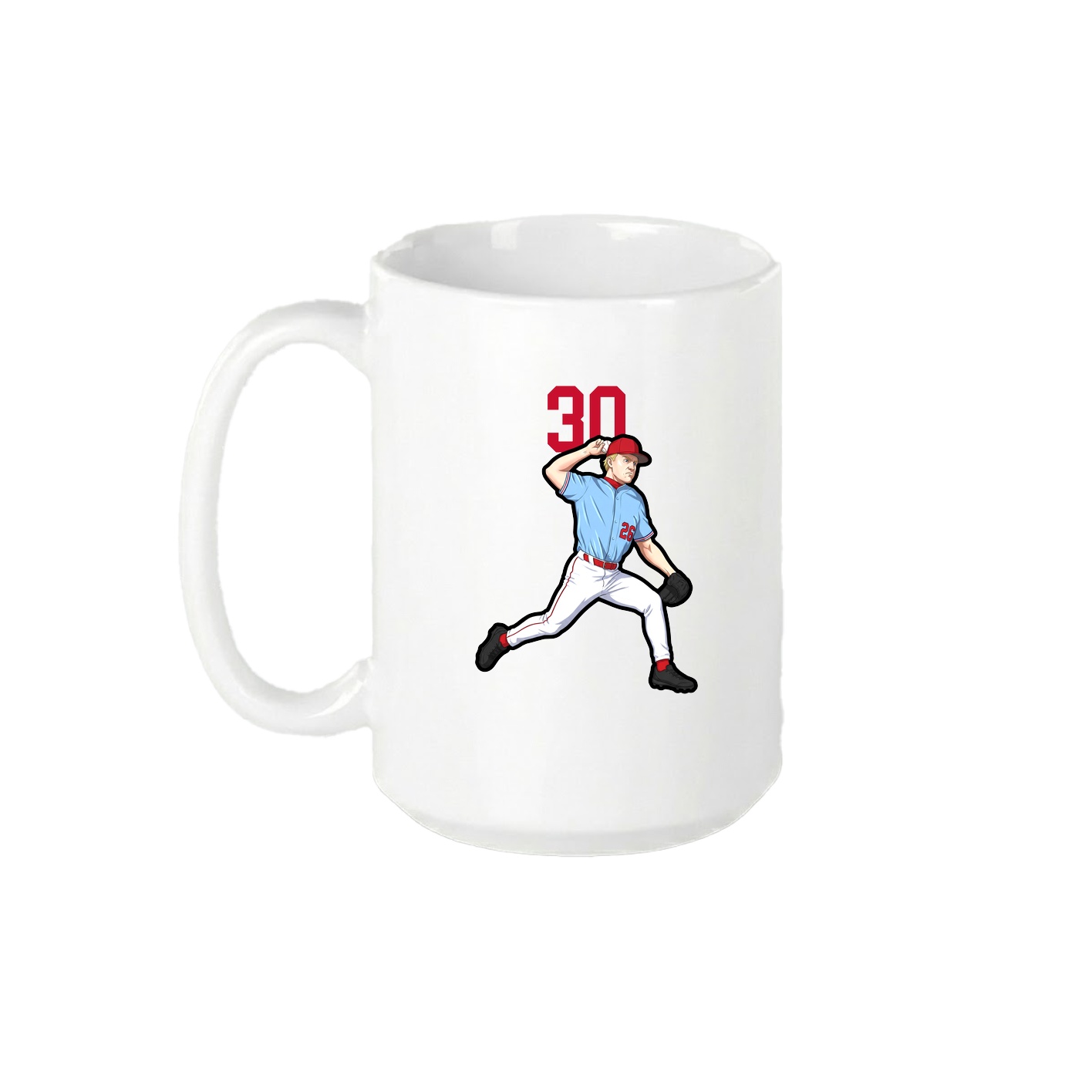 15oz Coffee Mug — Number Top in White
