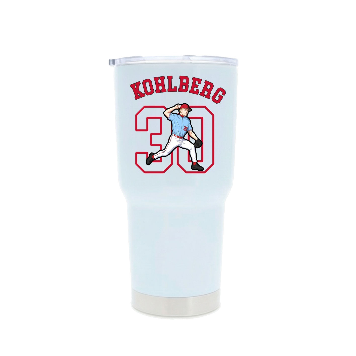 30oz Stainless Steel Tumbler — Shirsey Arch in White