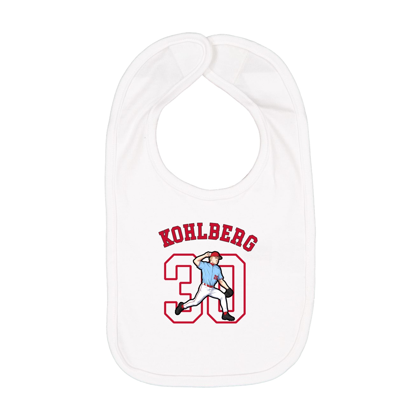 Infant Bib — Shirsey Arch in White