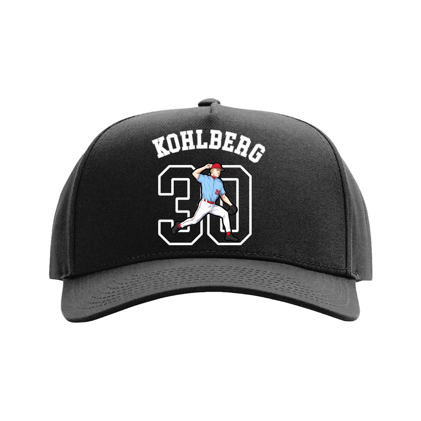 Full Fabric Five-Panel Champ Cap — Shirsey Arch in Black