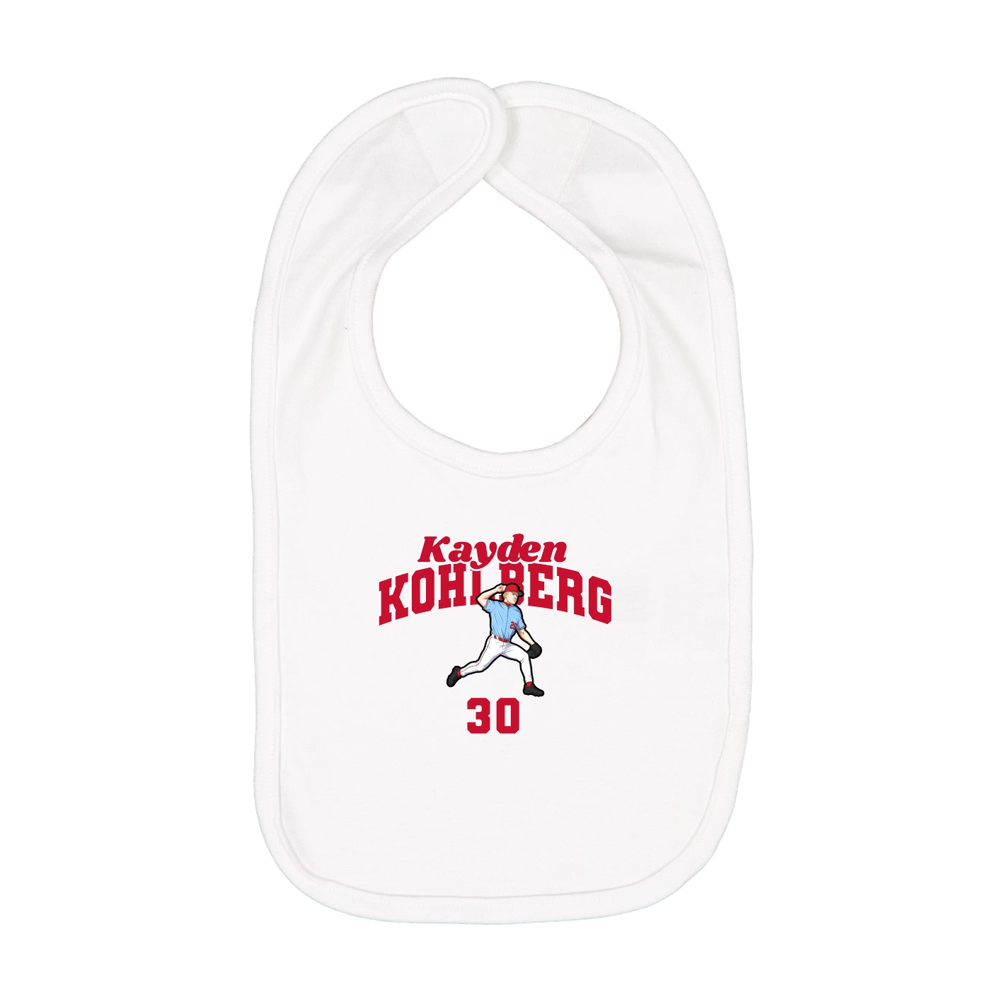 Infant Bib — Signature Arch in White