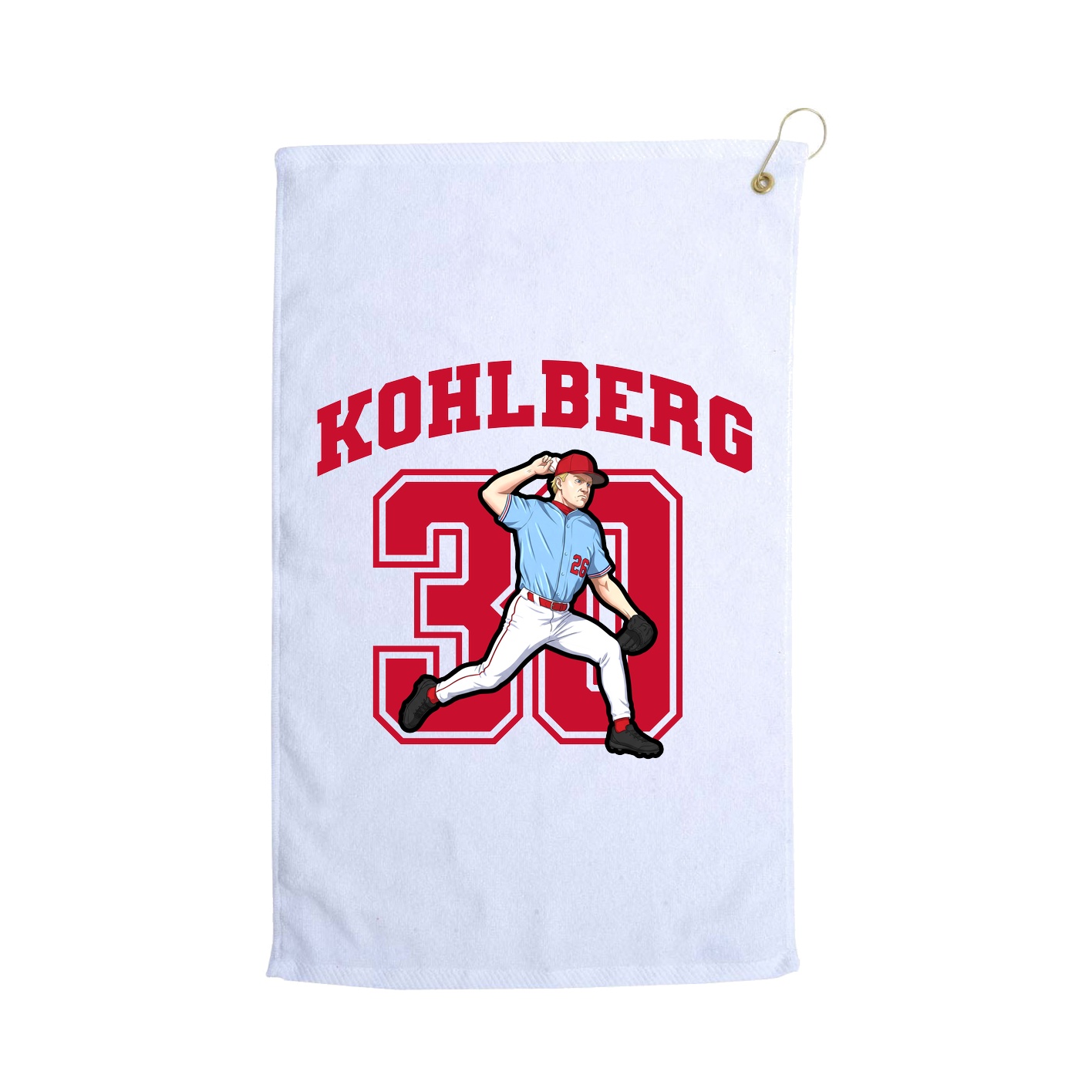 Golf Towel — Number in White