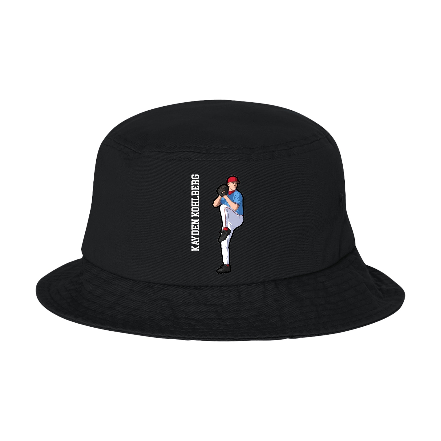 Bucket Cap — Name Vertical in Black
