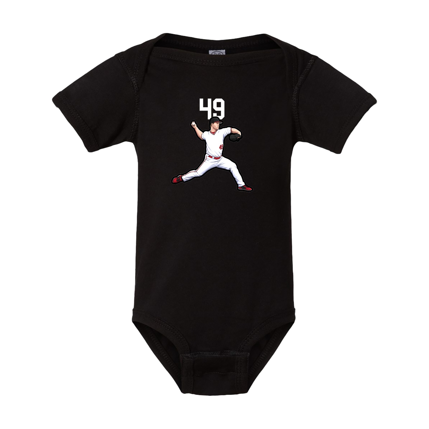 Baby Onesie — Number Top in Black