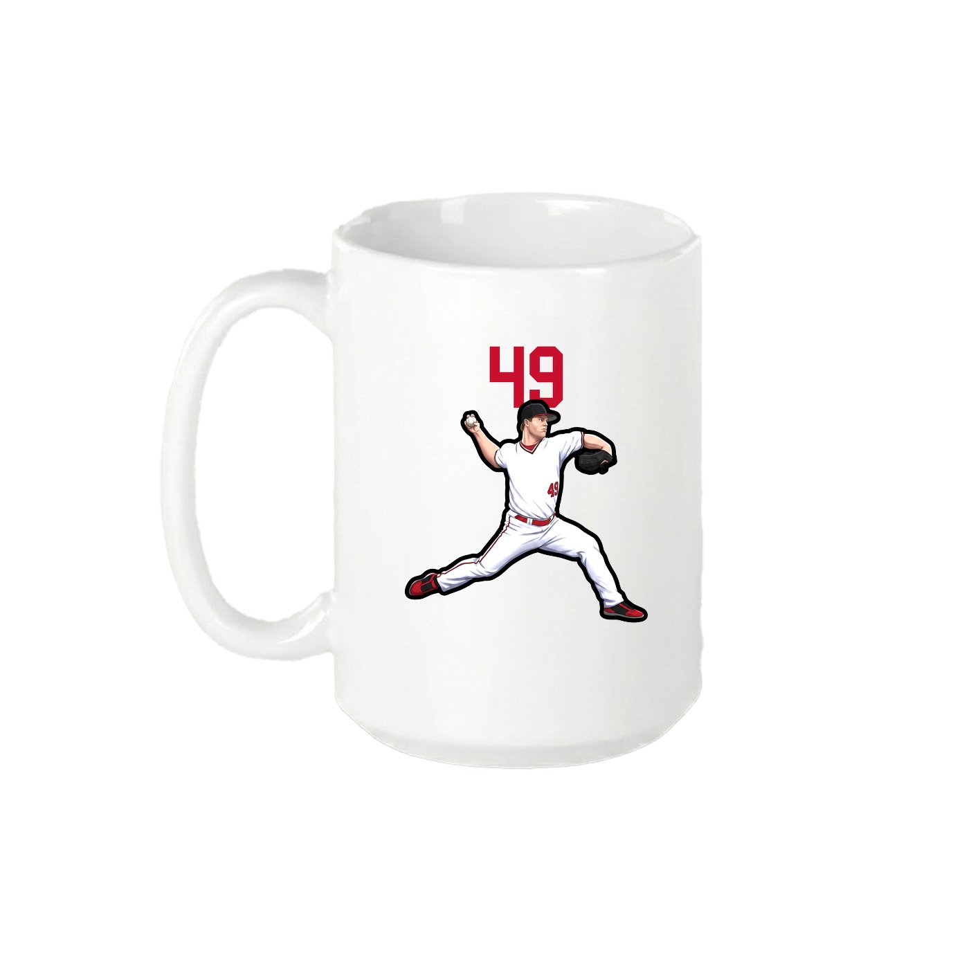 15oz Coffee Mug — Number Top in White