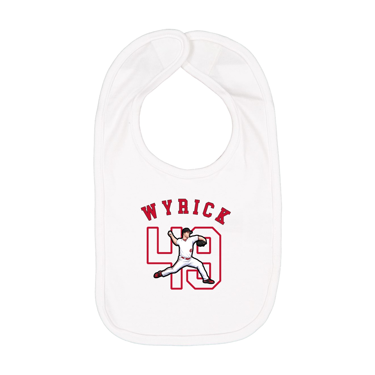 Infant Bib — Shirsey Arch in White