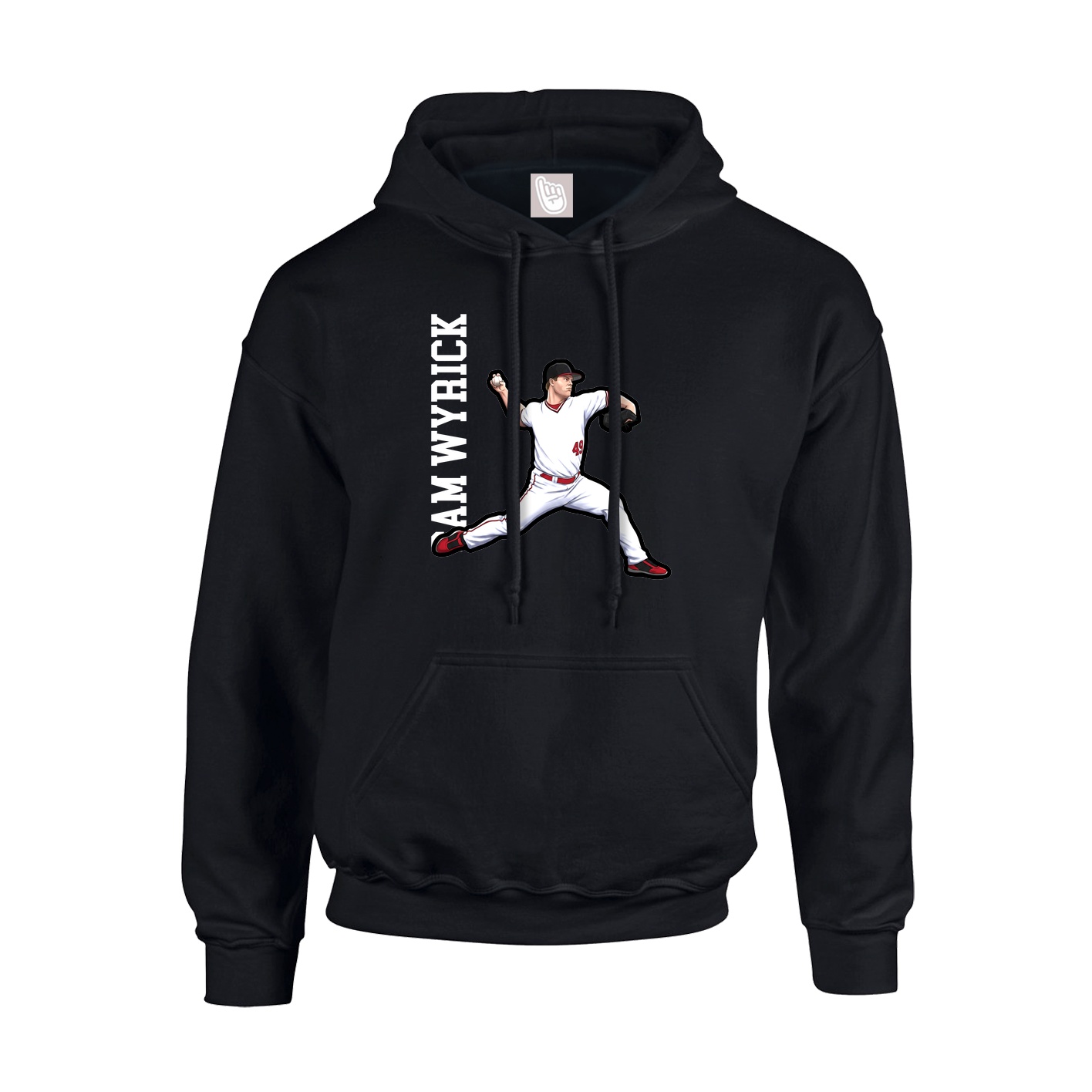 Hoodie — Name Vertical in Black