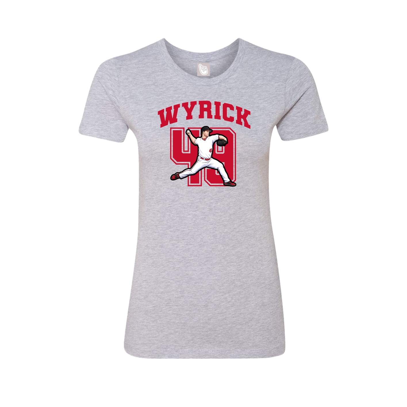 Fitted Women's Tee — Number in Grey