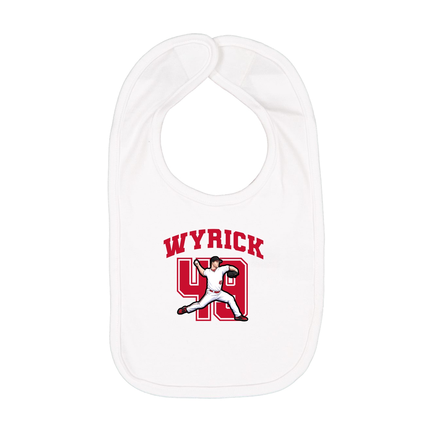 Infant Bib — Number in White