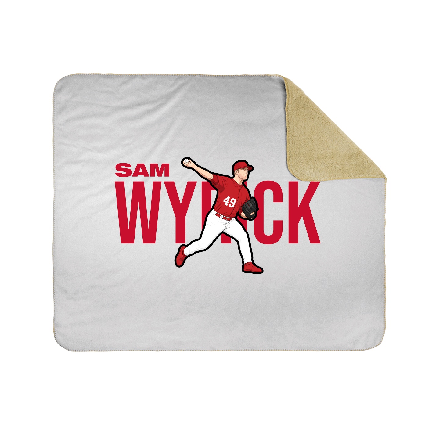 Throw Blanket — Player Name in White