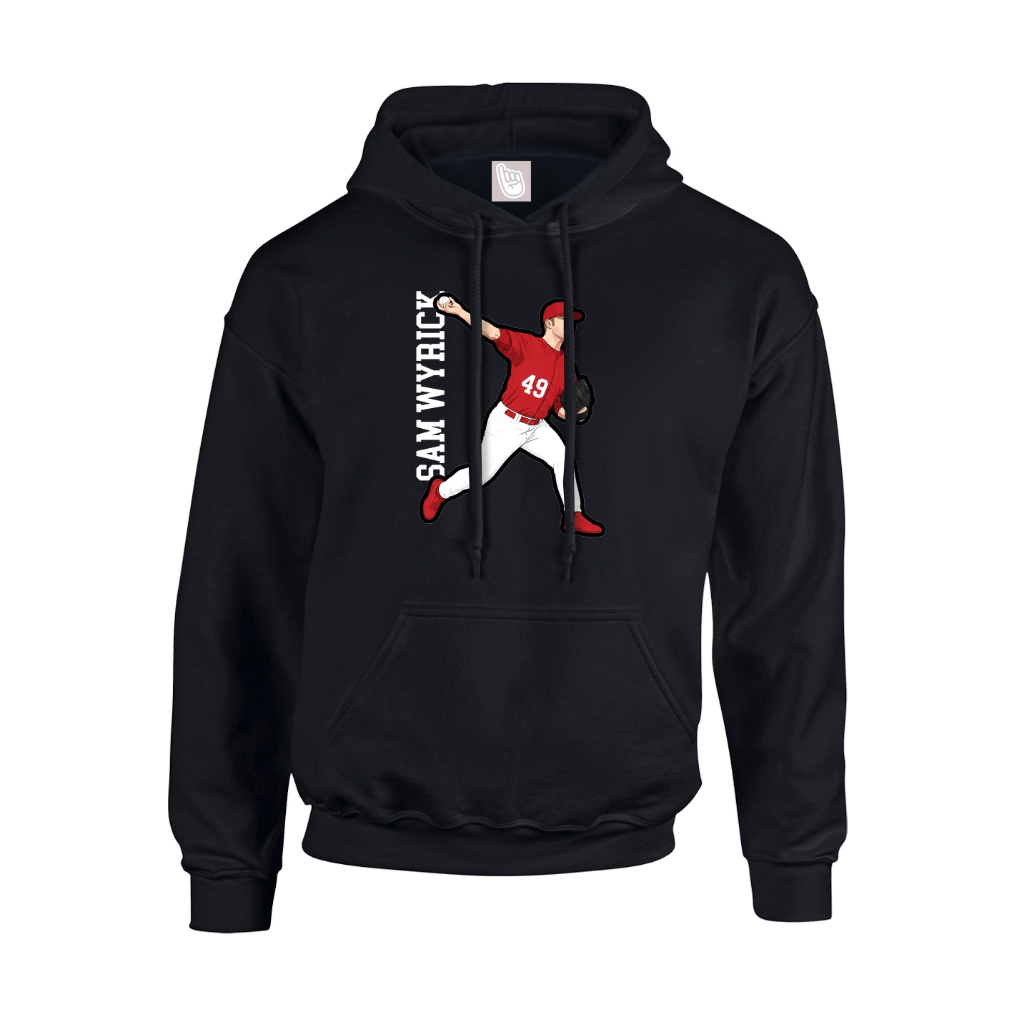 Youth Hoodie — Name Vertical in Black