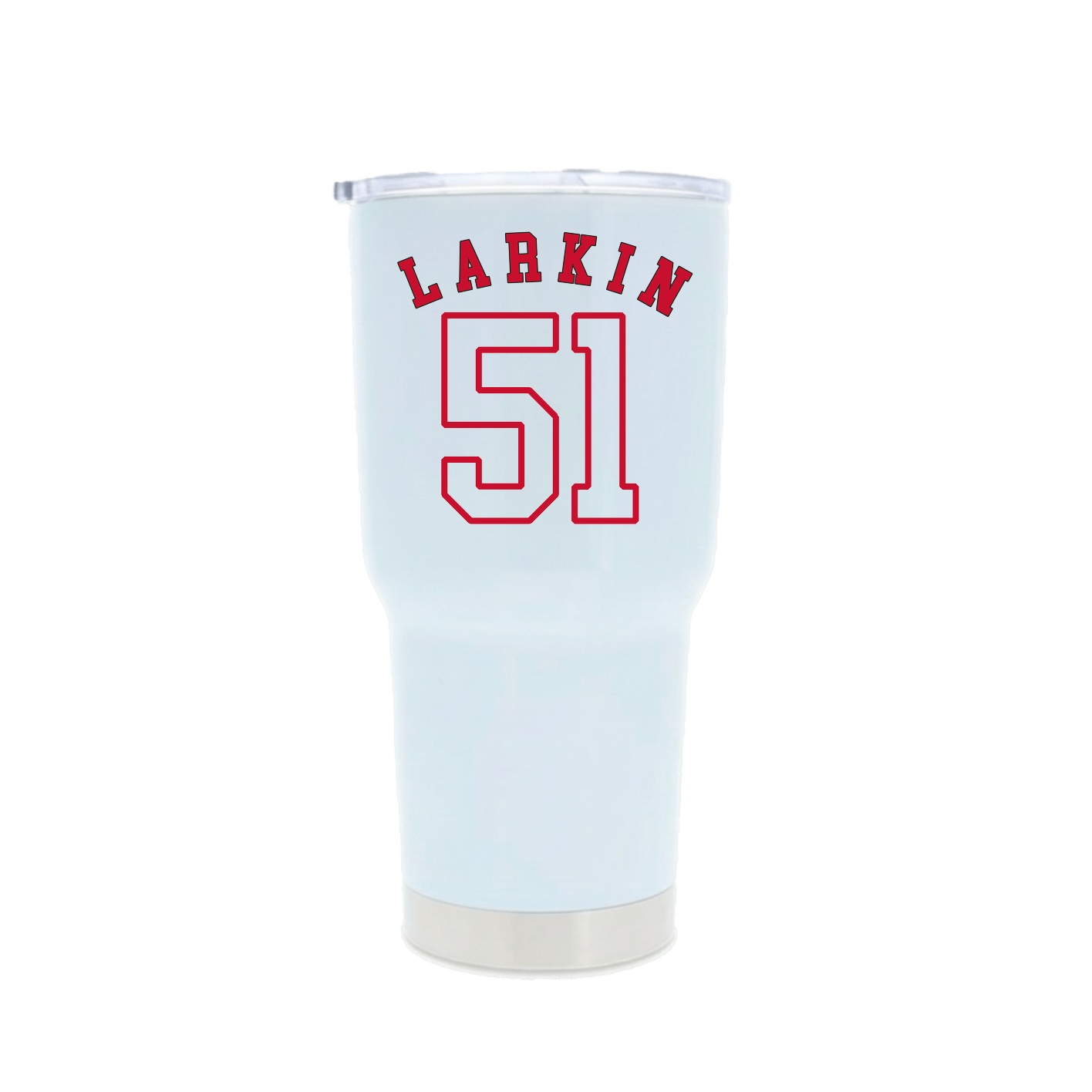 30oz Stainless Steel Tumbler — Shirsey Arch in White
