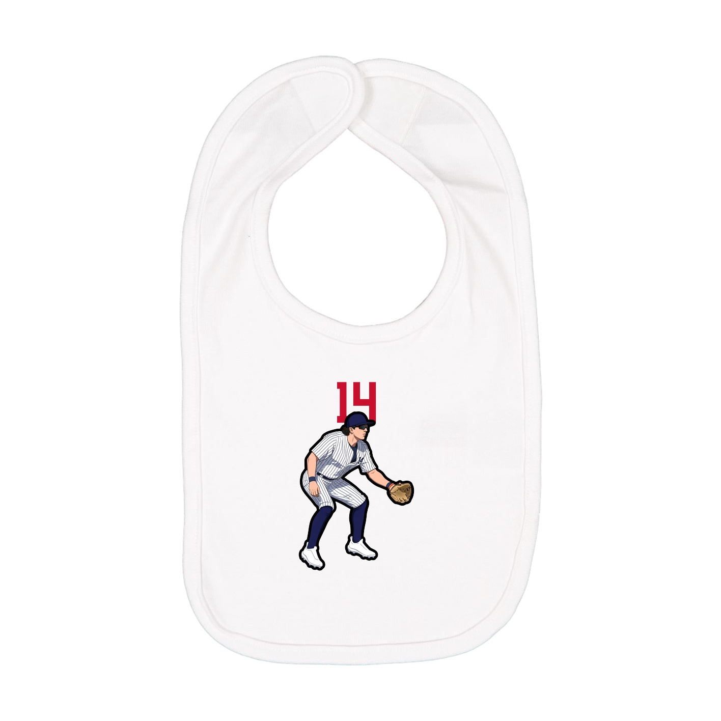 Infant Bib — Number Top in White