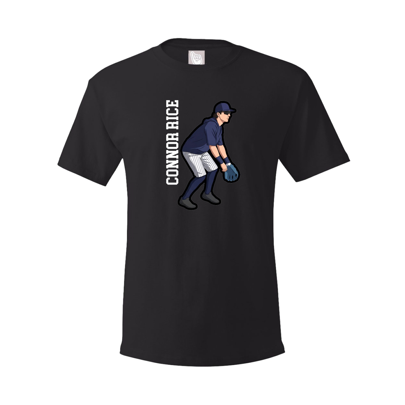 Youth Tee — Name Vertical in Black