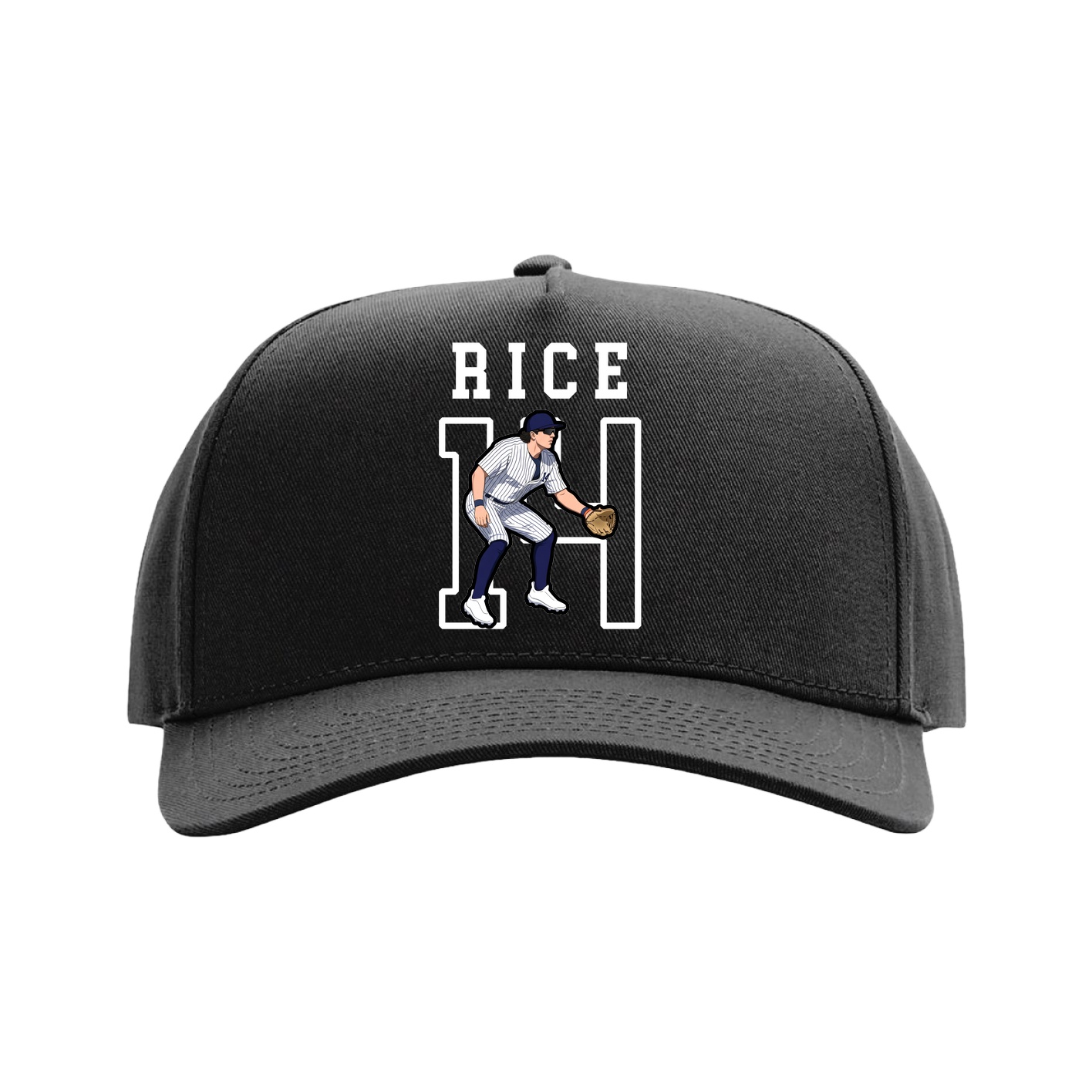 Full Fabric Five-Panel Champ Cap — Shirsey in Black