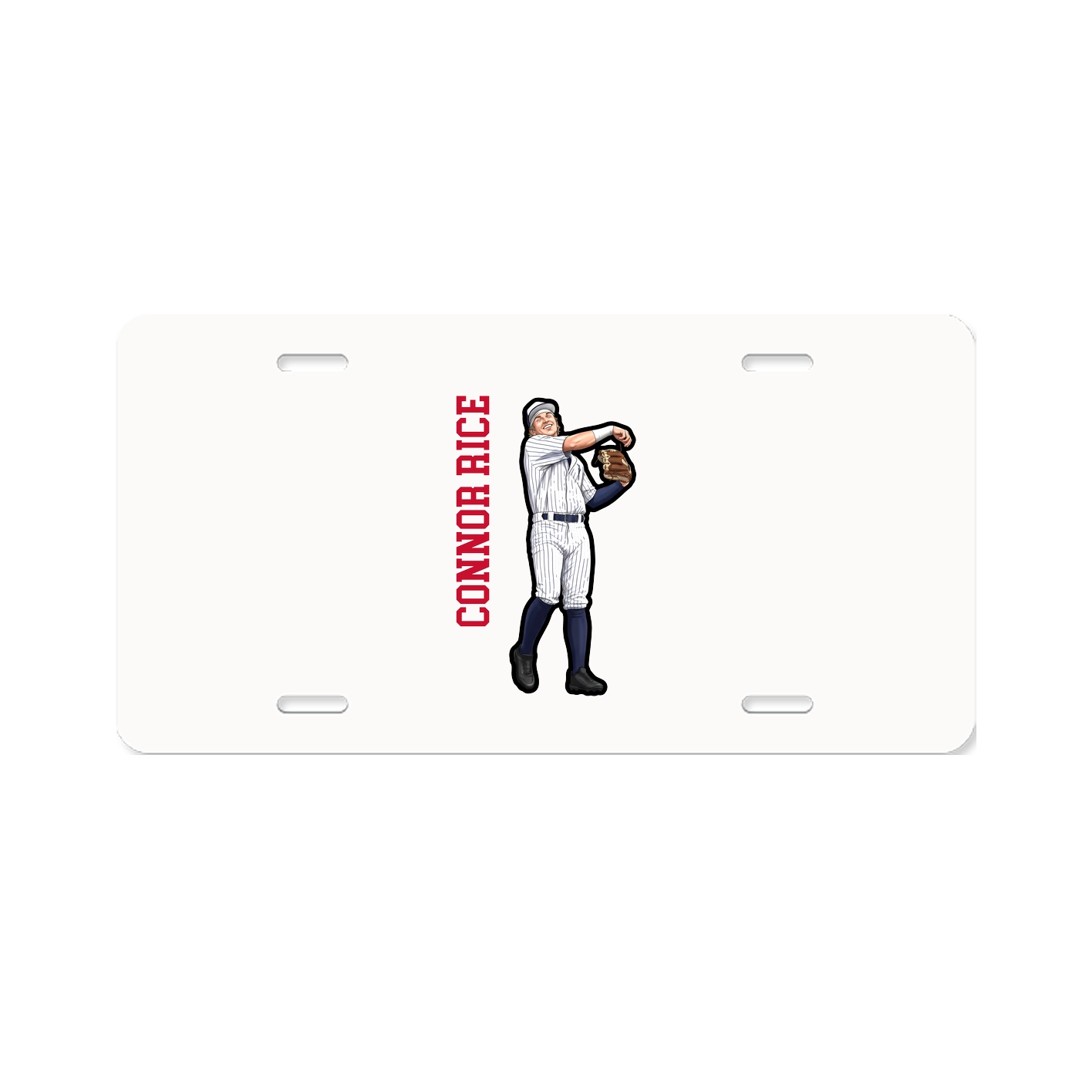 License Plate — Name Vertical in Classic