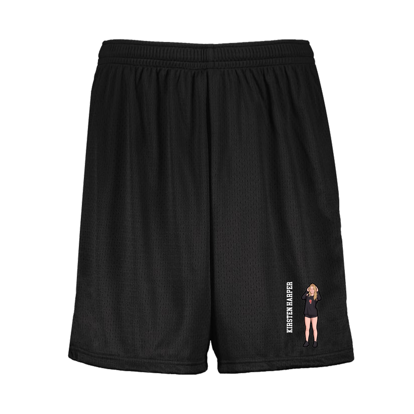 Shorts — Name Vertical in Black