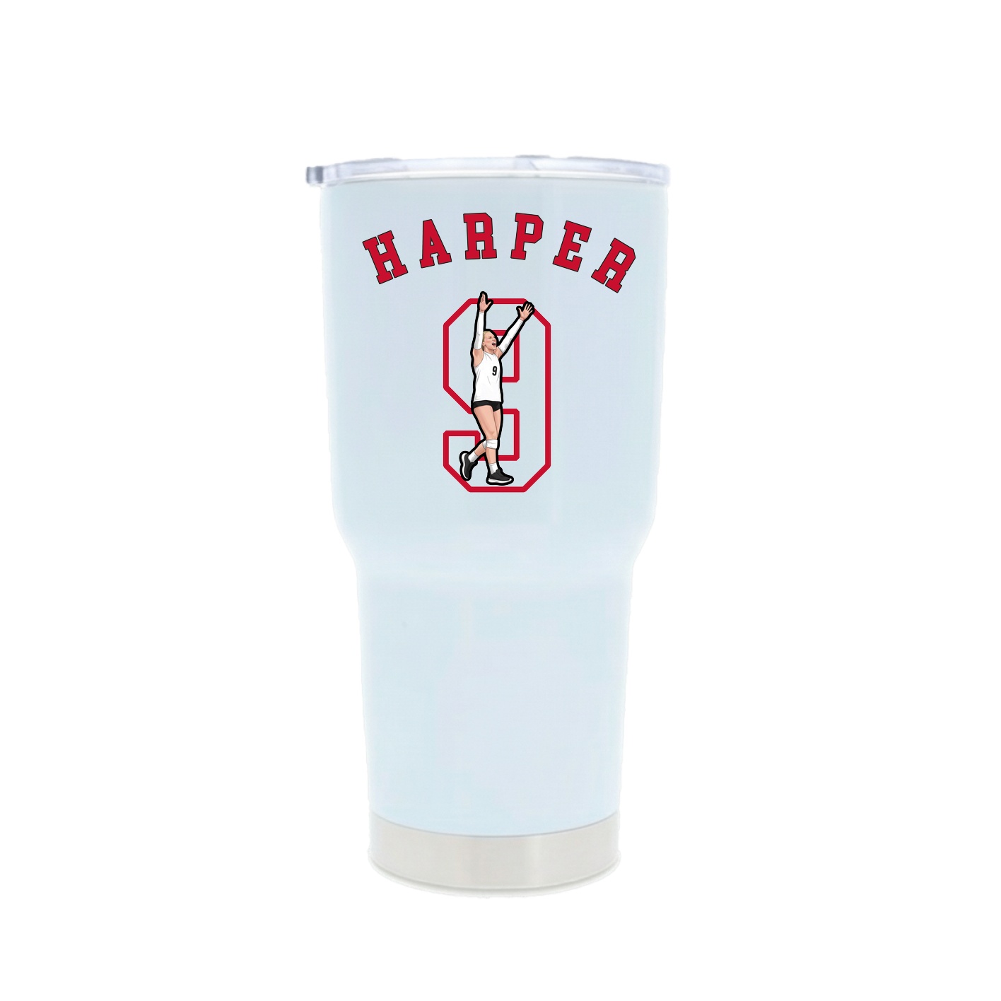 30oz Stainless Steel Tumbler — Shirsey Arch in White