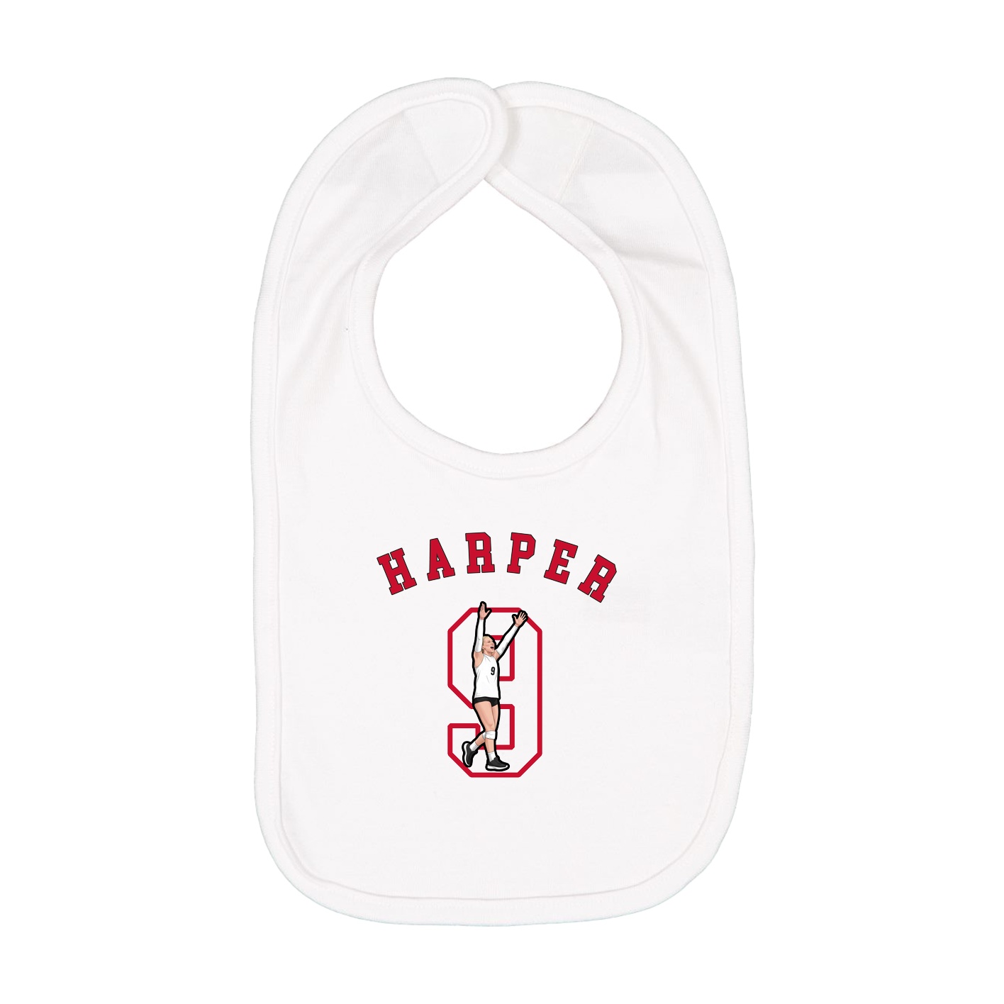 Infant Bib — Shirsey Arch in White