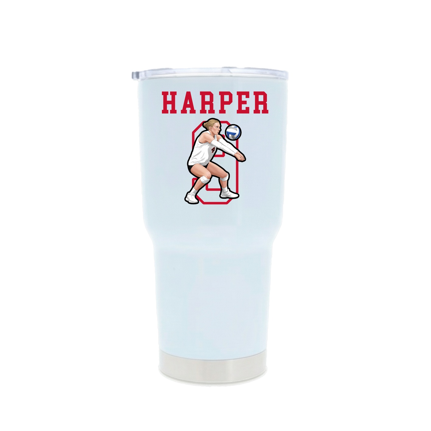30oz Stainless Steel Tumbler — Shirsey in White