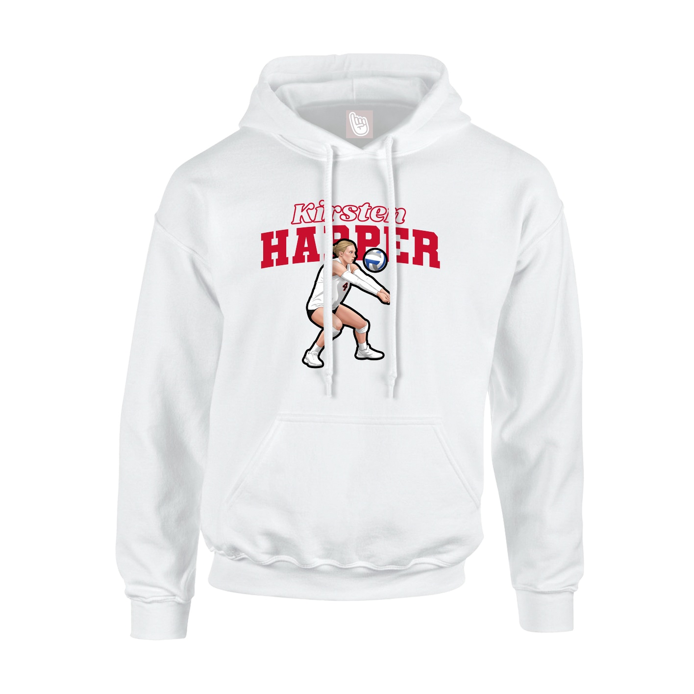 Hoodie — Name Arch in White
