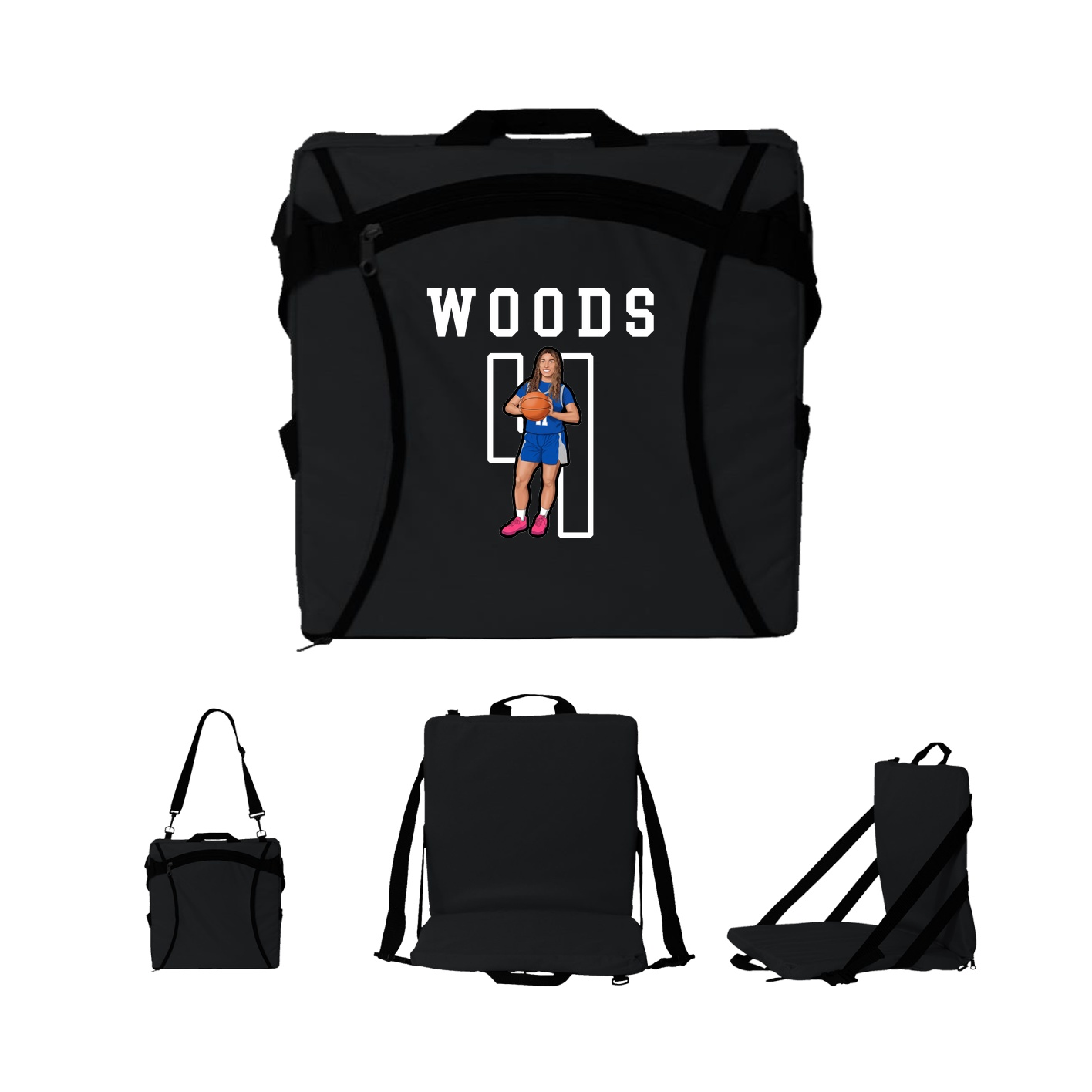 Folding Stadium Seat — Shirsey in Black