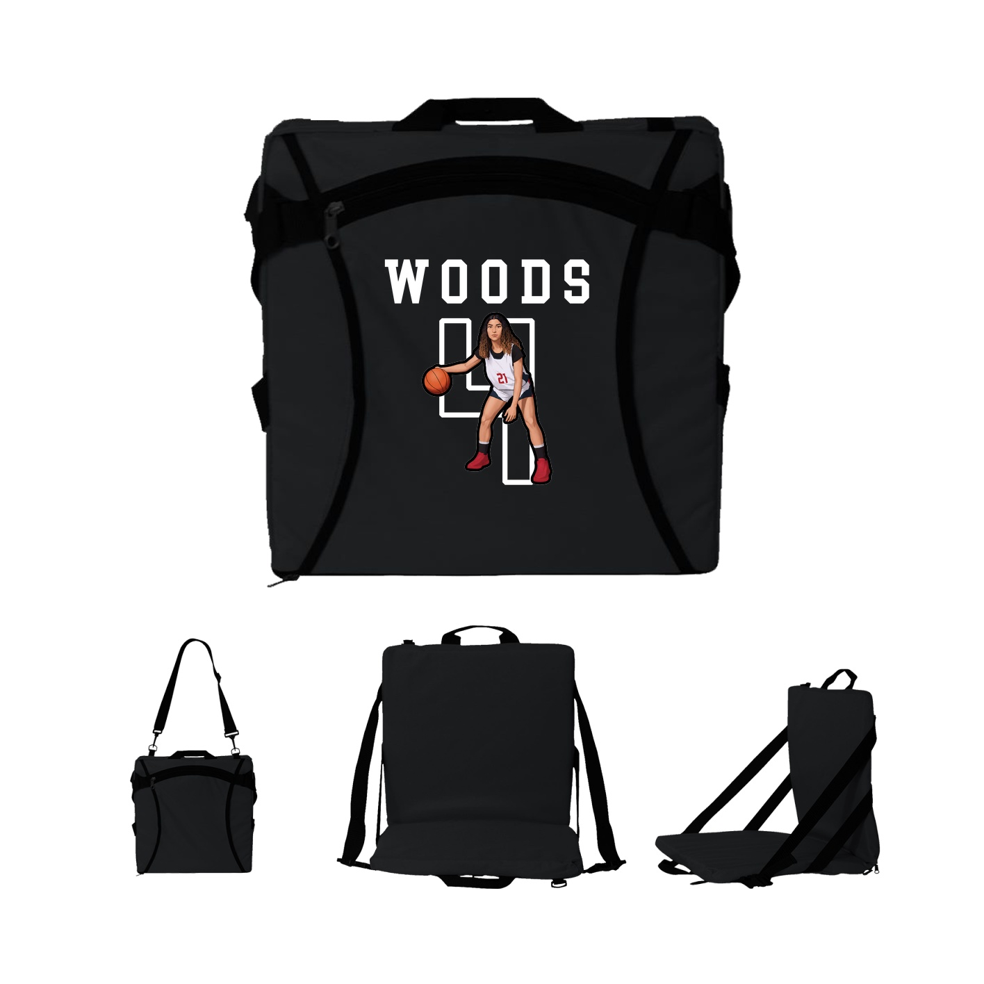 Folding Stadium Seat — Shirsey in Black