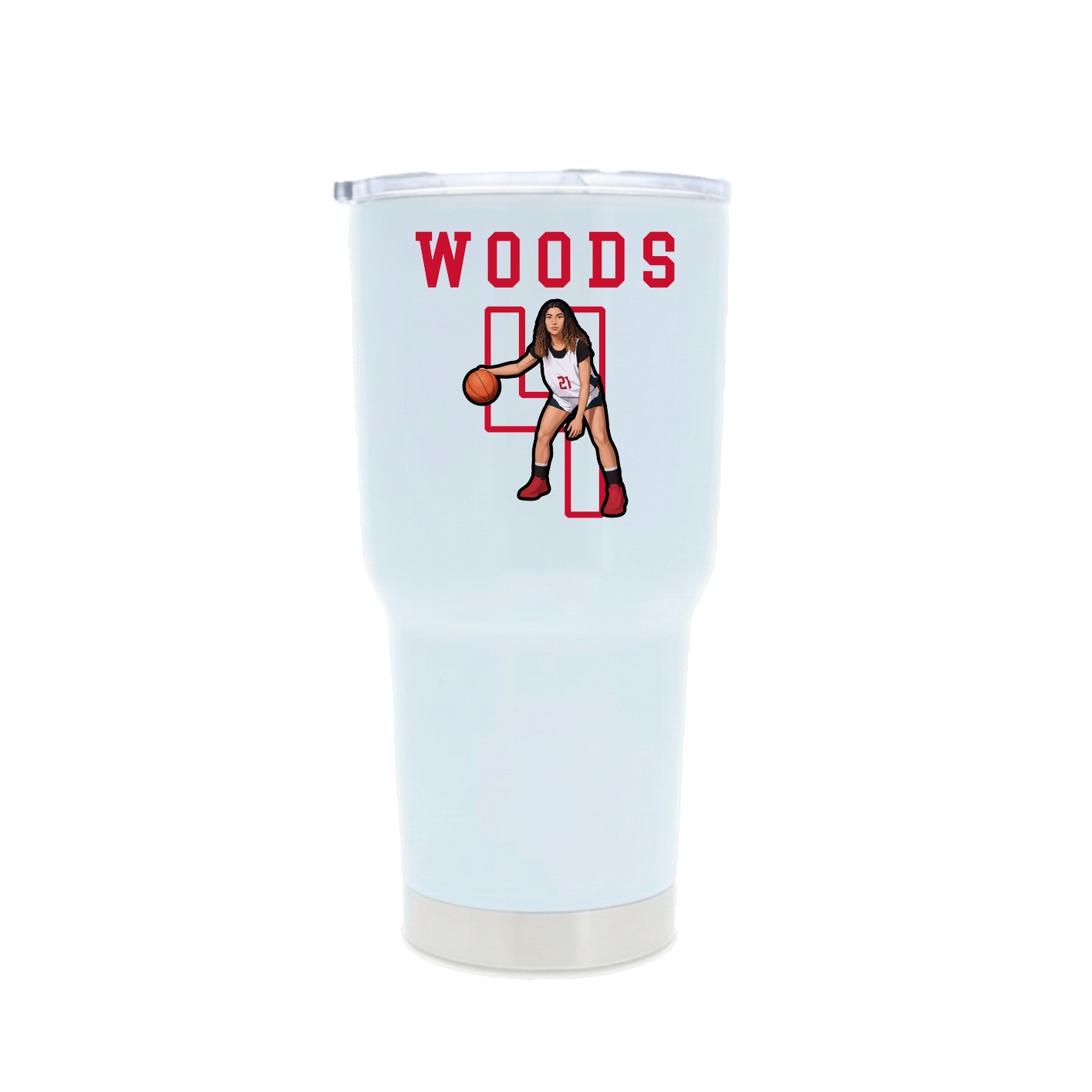 30oz Stainless Steel Tumbler — Shirsey in White